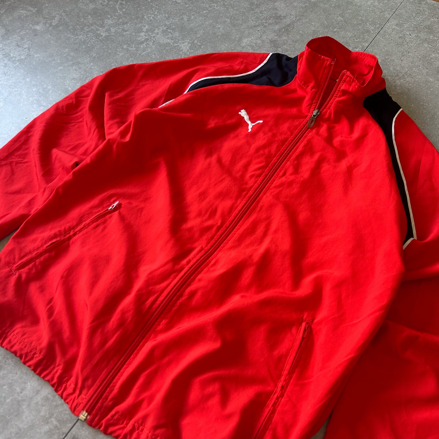Puma Red Active Jacket with Navy Accents