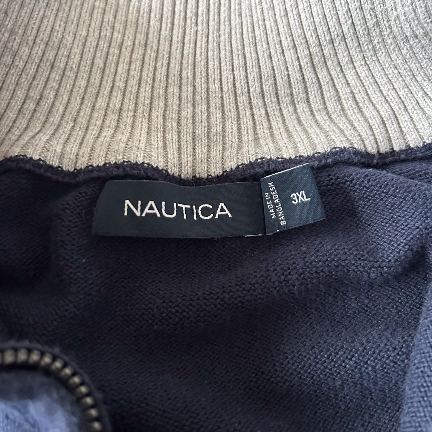 Nautica Navy Quarter-Zip Pullover Sweater