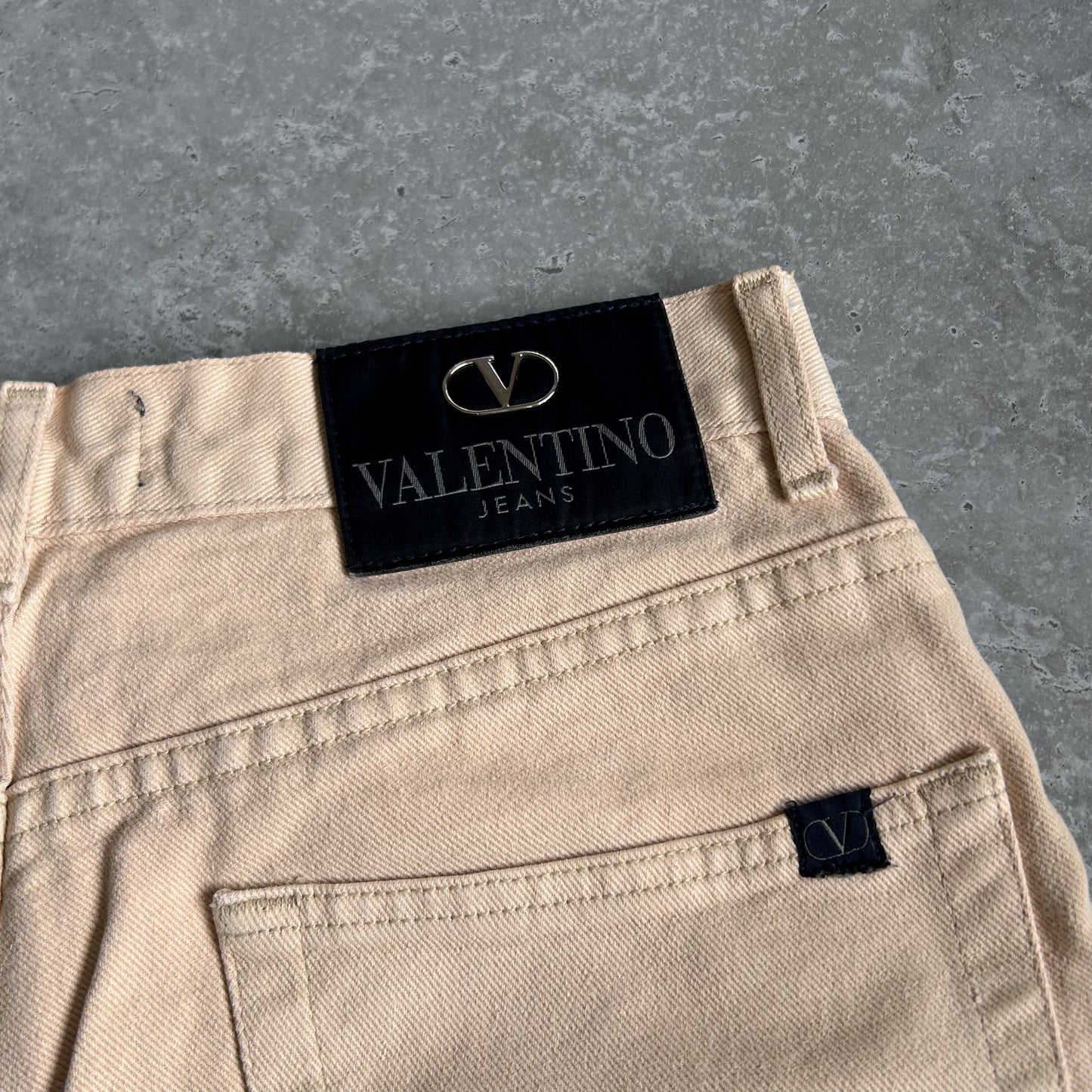 Valentino Jeans Beige Slim Fit Trousers