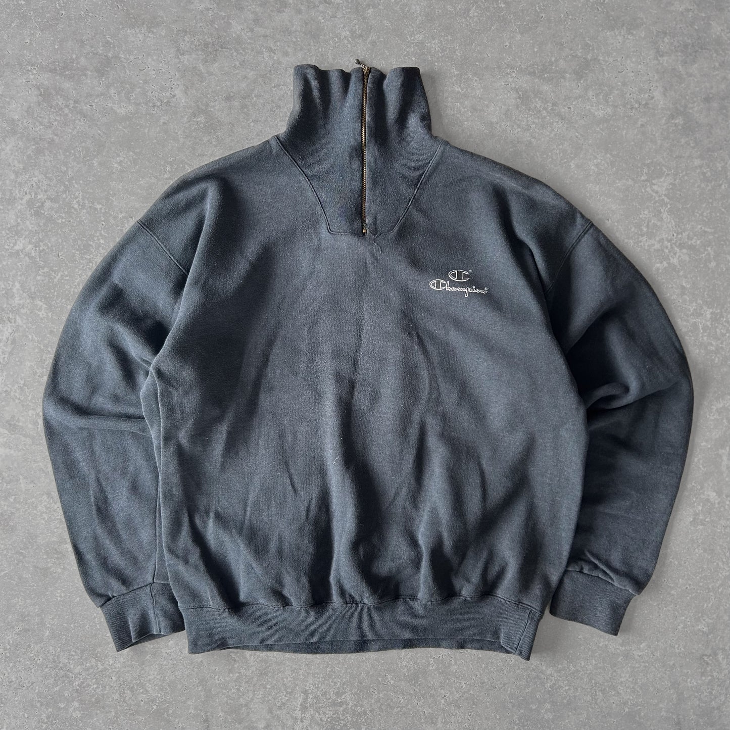 1990s | Vintage Champion Half-Zip Sweatshirt