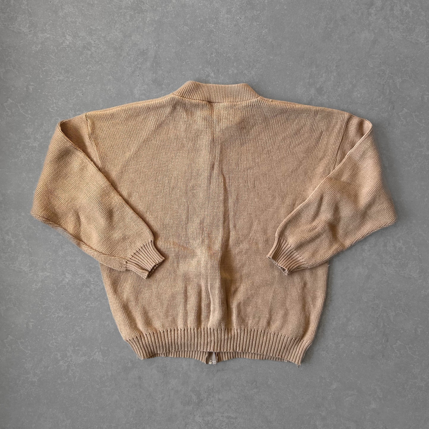 Vintage Noble Knitted Zip-Up Cardigan