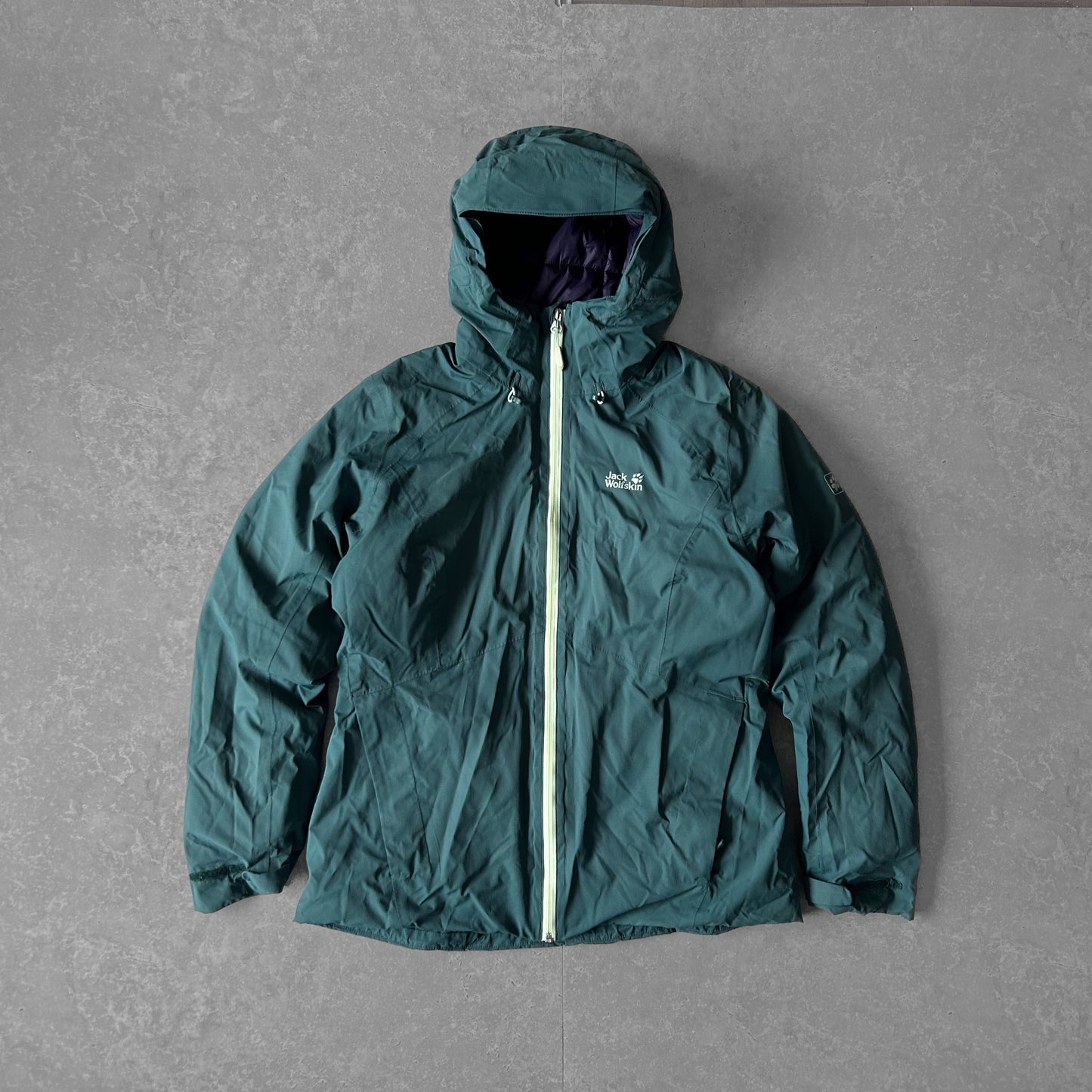 Jack Wolfskin Women's Teal Quilted Hooded Puffer Jacket