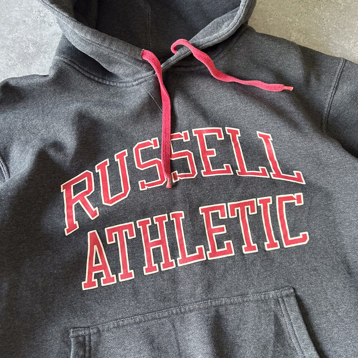 Russell Athletic Hoodie with Red Accents