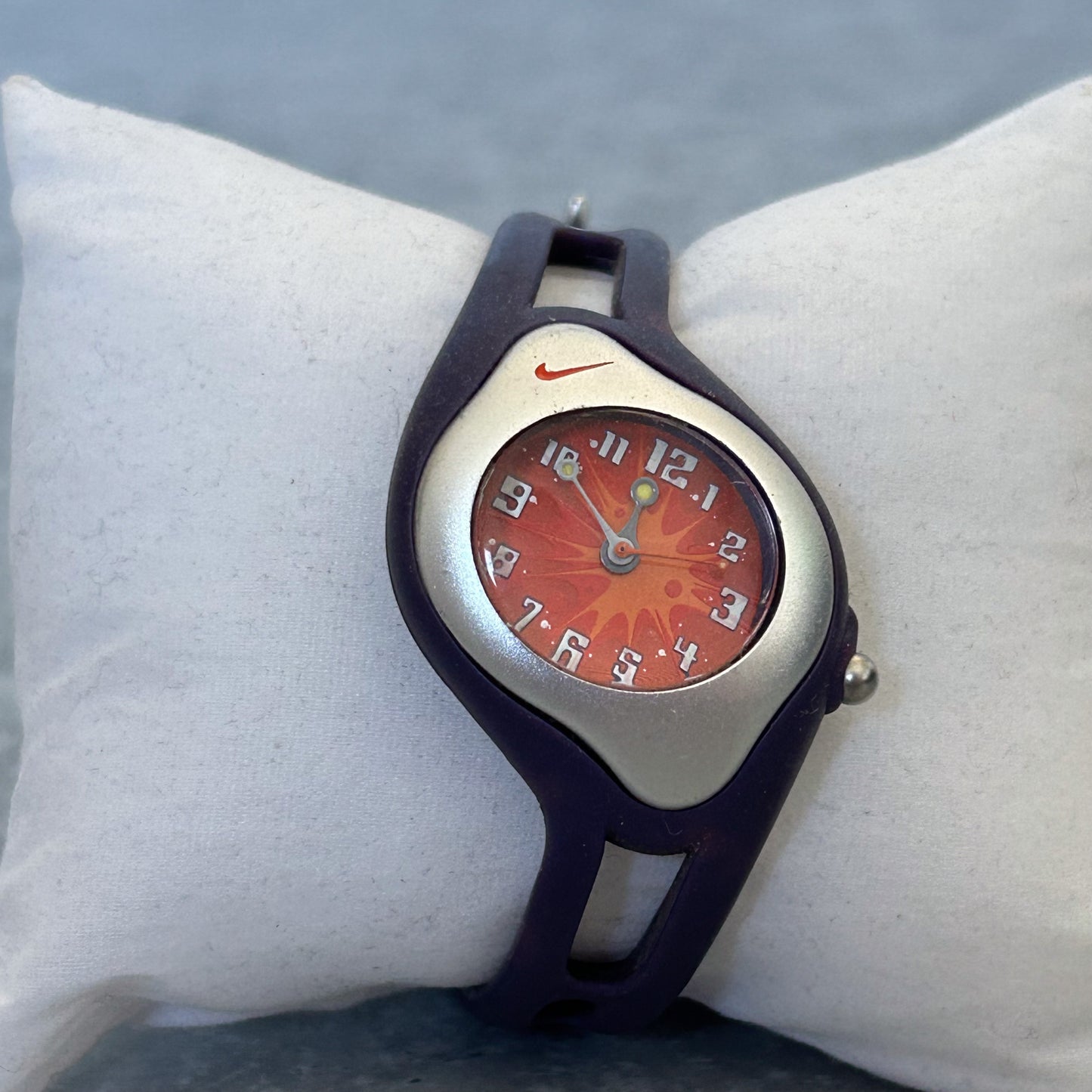 y2k Nike Triax Sport Watch with Purple Strap