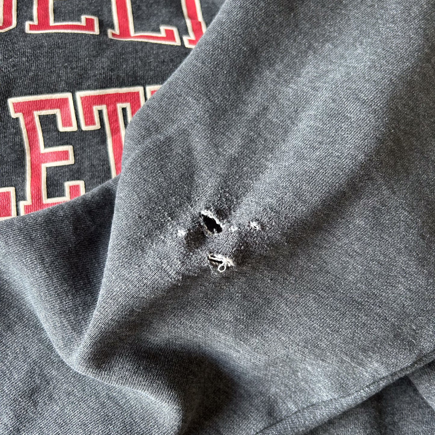 Russell Athletic Hoodie with Red Accents