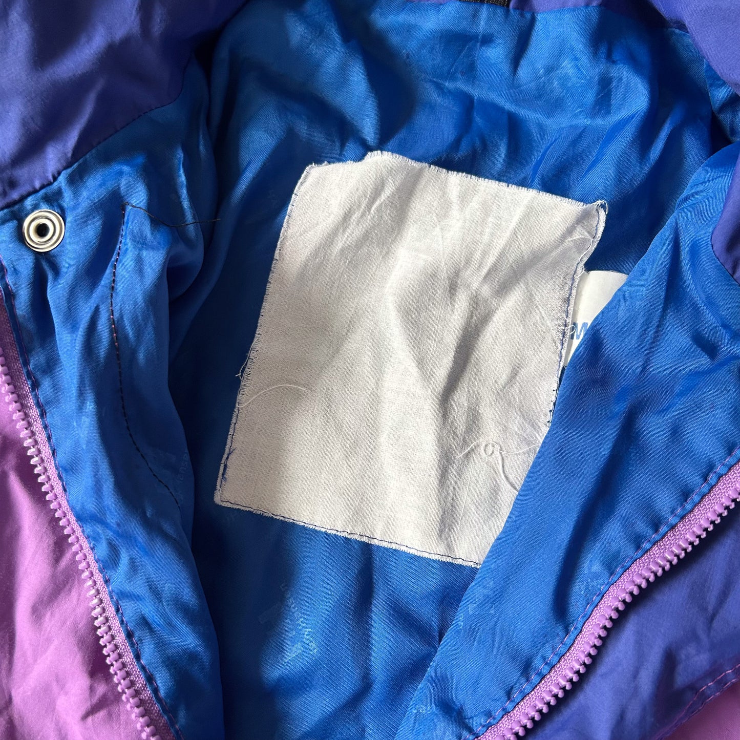 Helly Hansen Color-Block Purple & Blue Windbreaker Jacket (90s Mens)