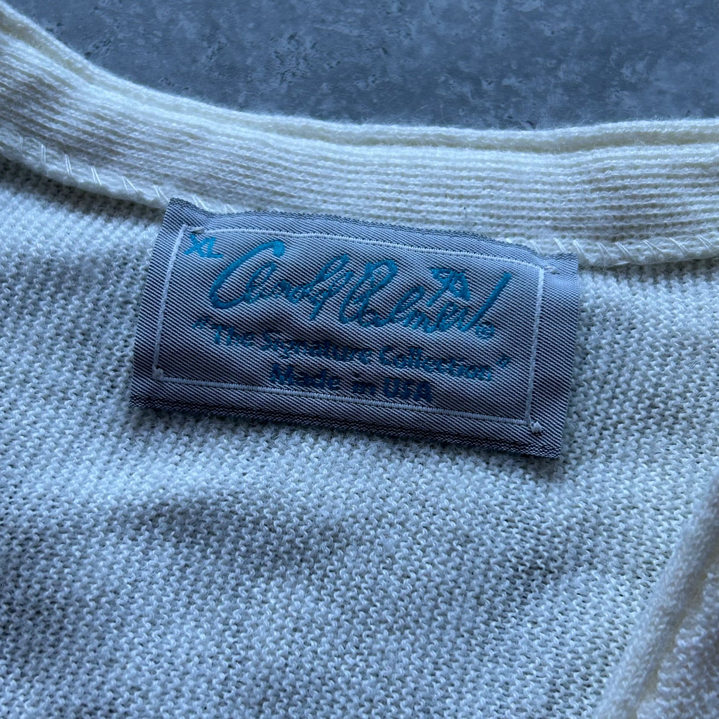 1980s | Vintage Cream Cardigan by Cyndi McCarthy