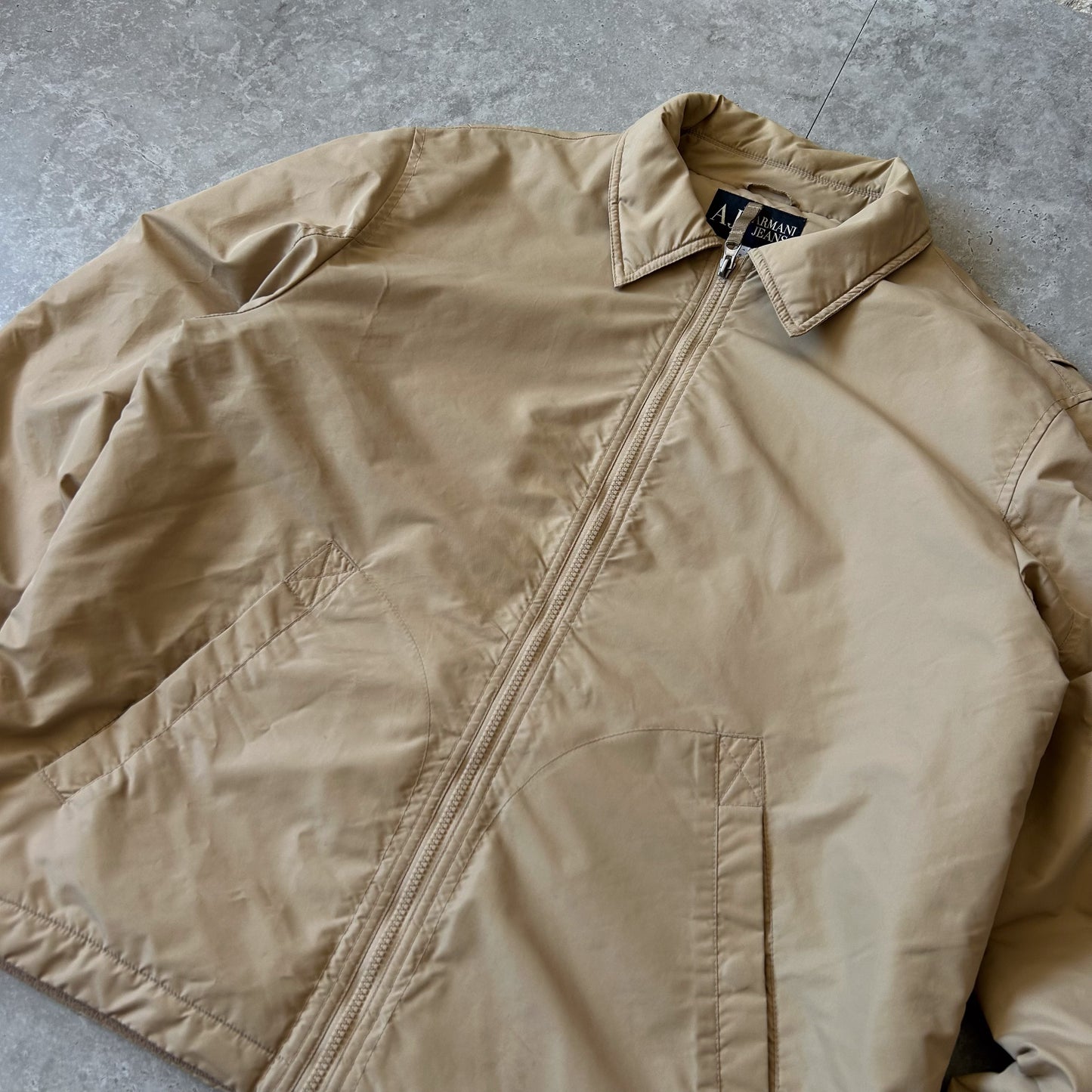 vintage Armani Jeans Beige Jacket