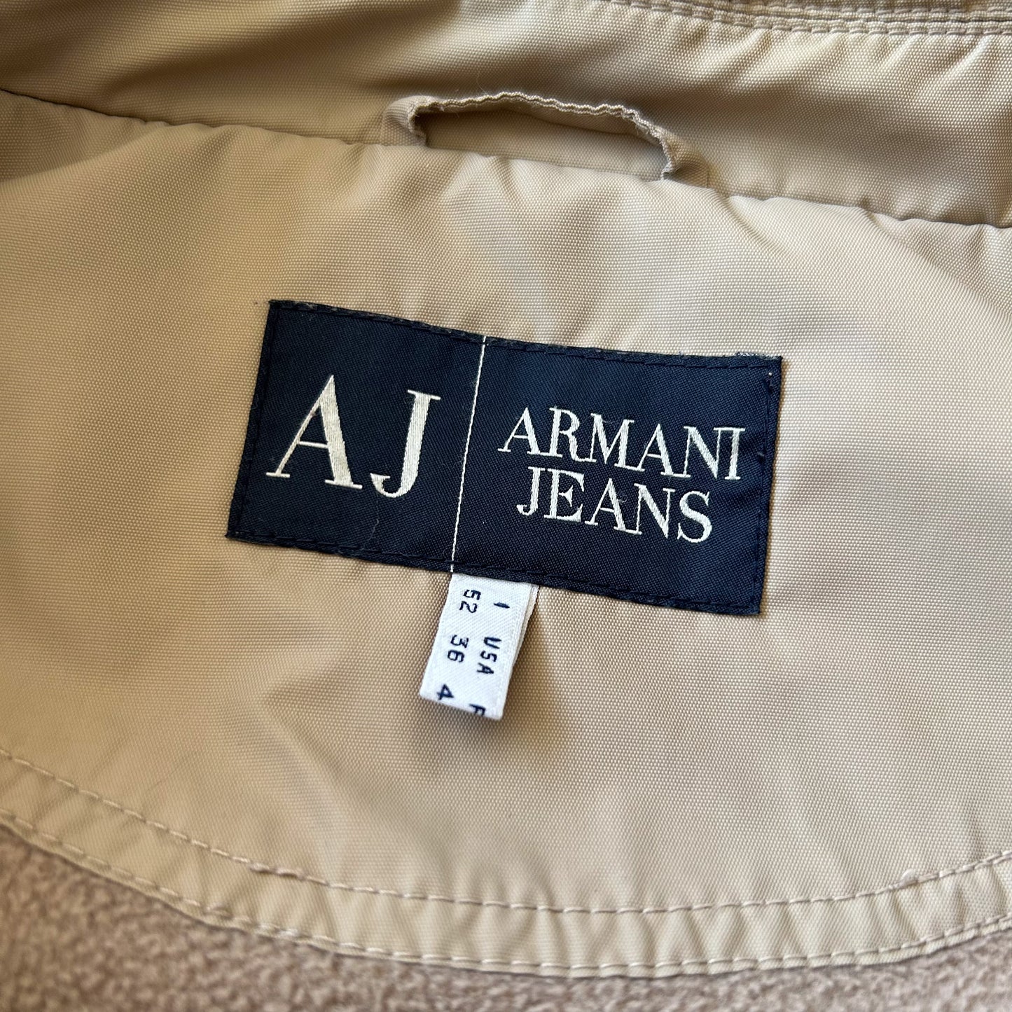 vintage Armani Jeans Beige Jacket