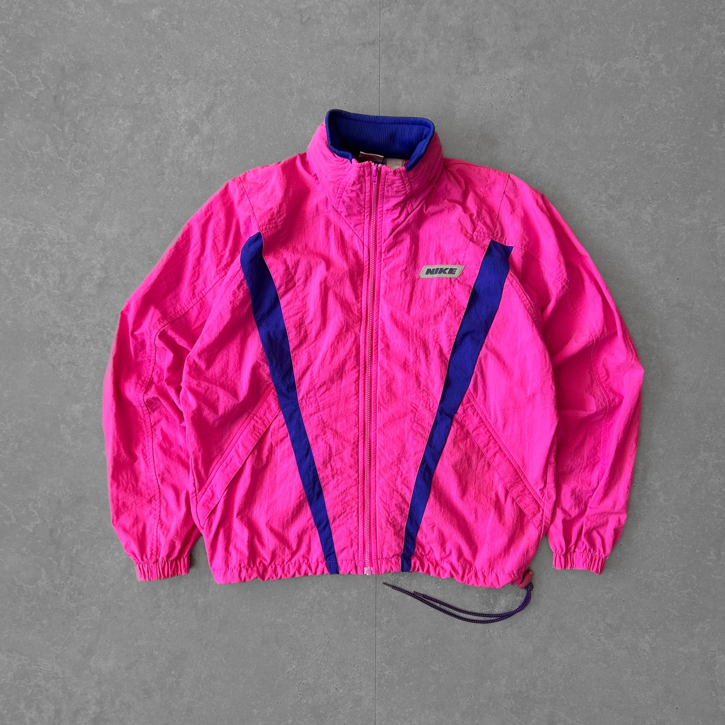 Vintage Nike Windbreaker Jacket in Neon Pink and Blue