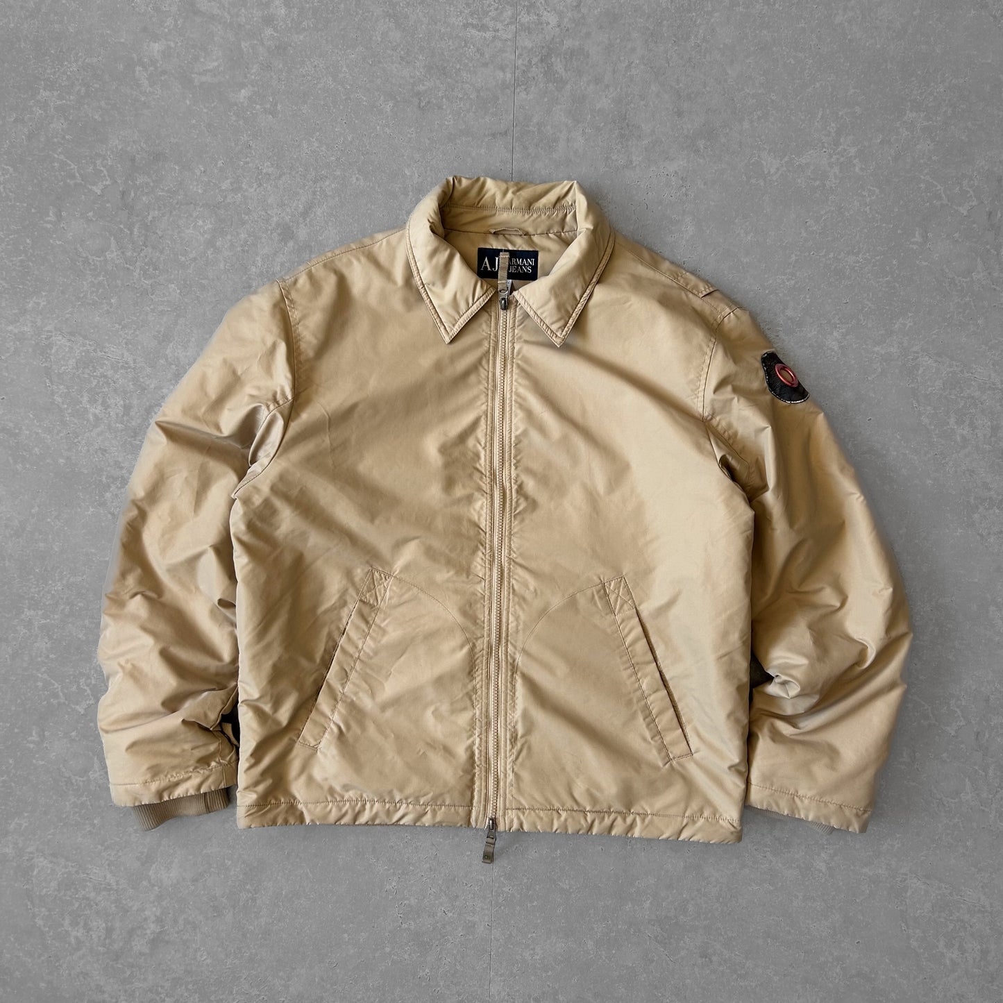 vintage Armani Jeans Beige Jacket