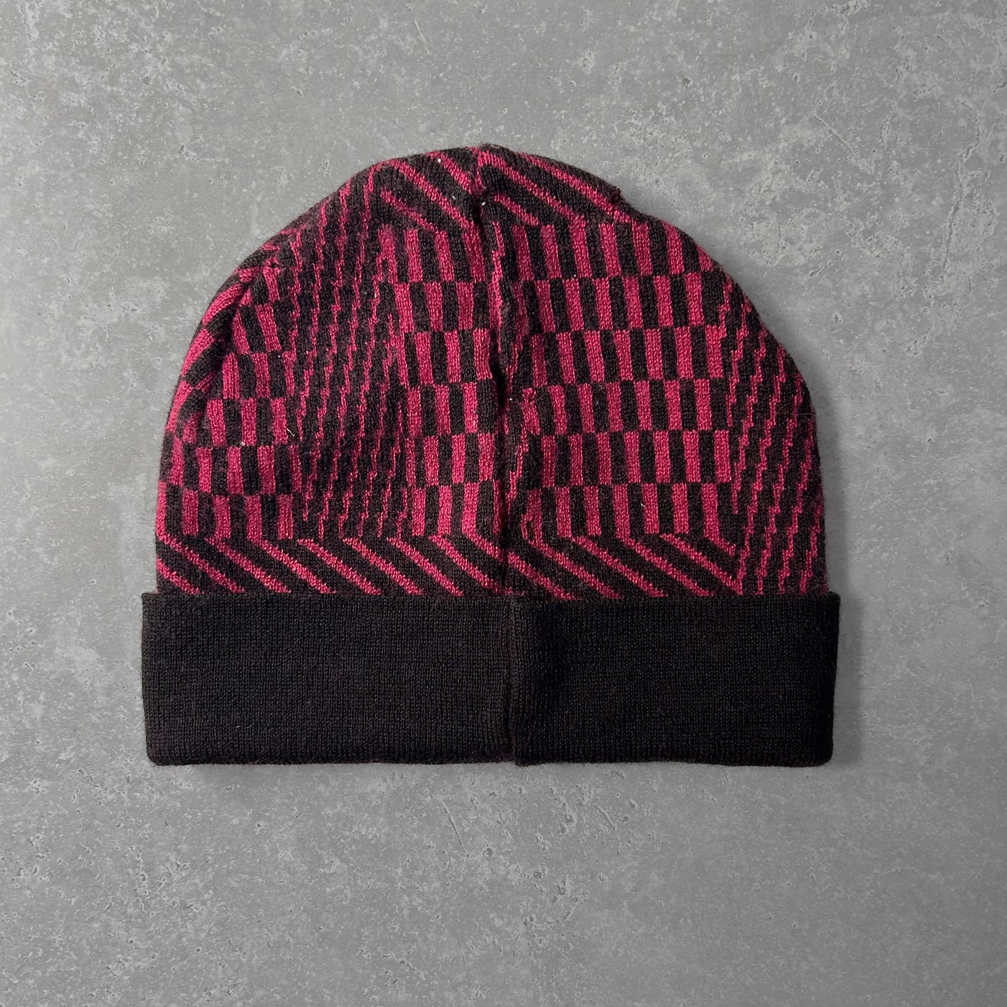 Versace Collection Geometric Patterned Beanie