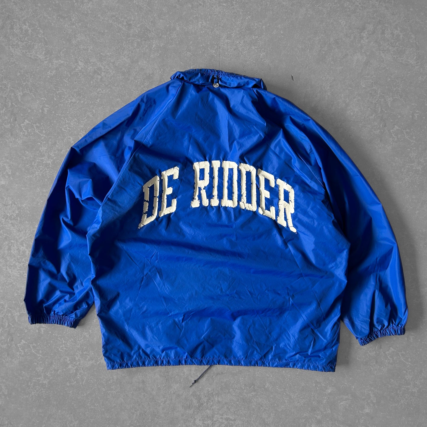 Champion Blue Hooded Track Jacket with DE RIDDER Script
