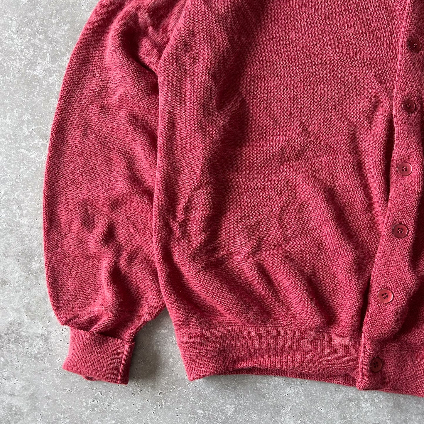 Classic V-Neck Cardigan in Deep Maroon