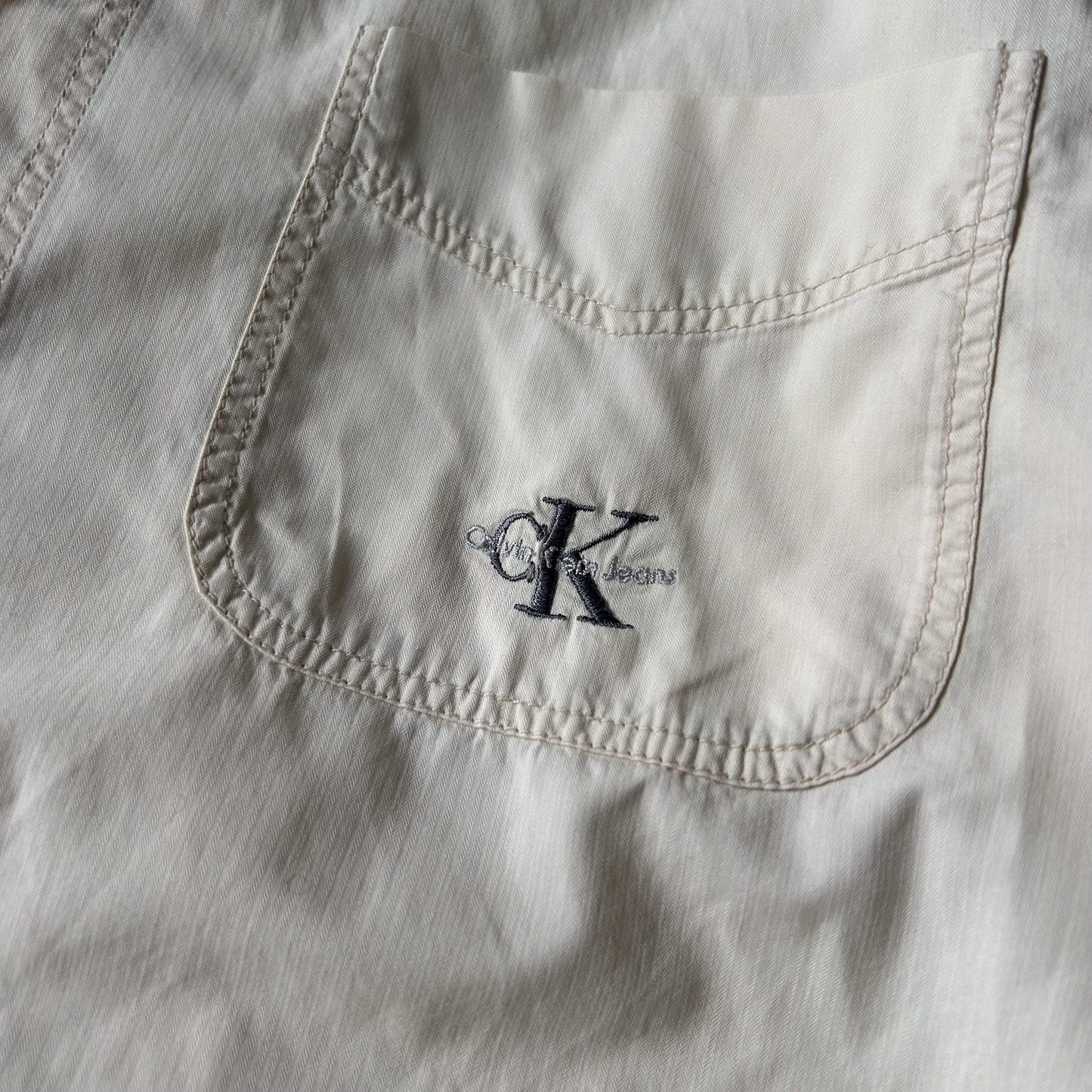 Calvin Klein Jeans Cream Button-Up Shirt