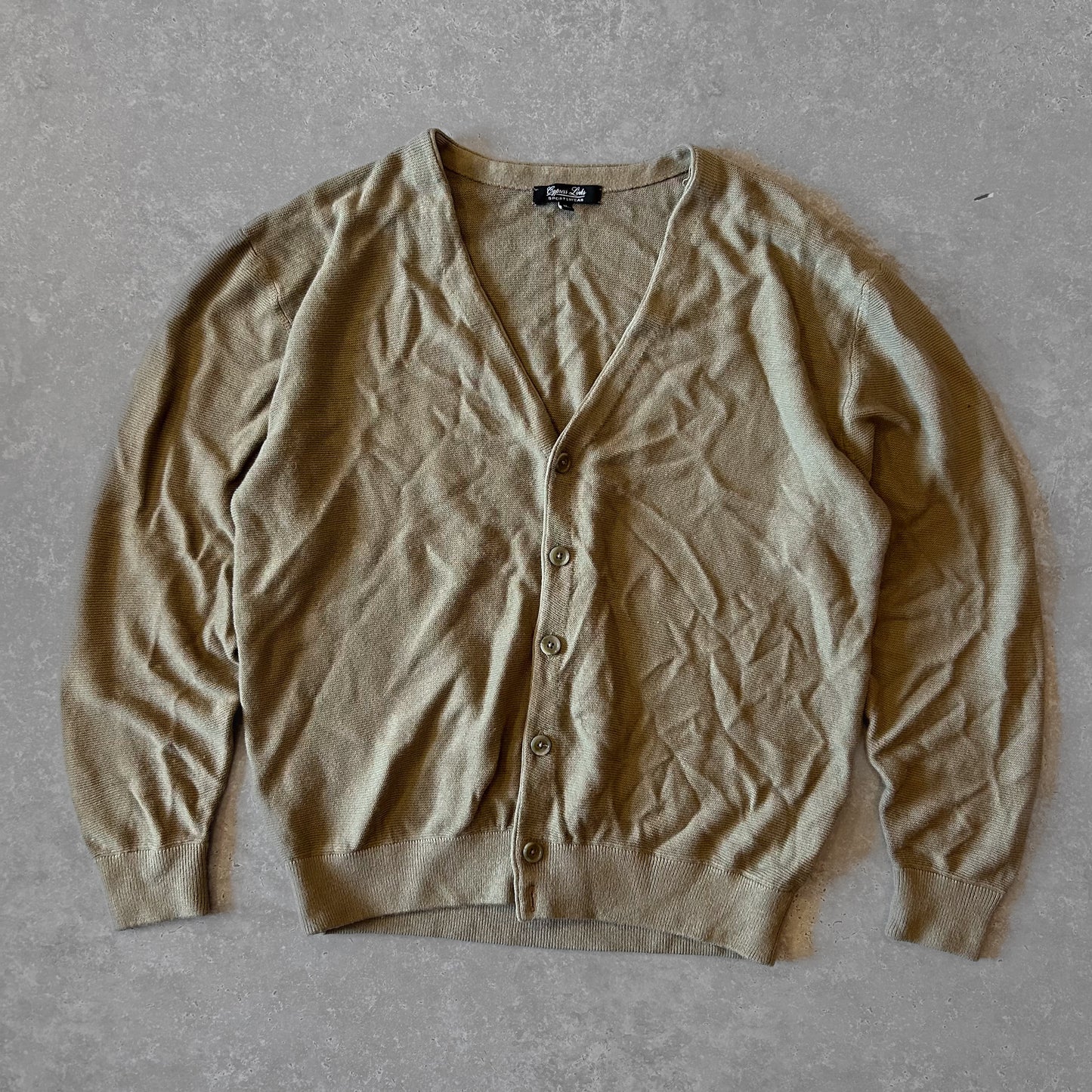 1990s | Cypress Links Ribbed Cardigan