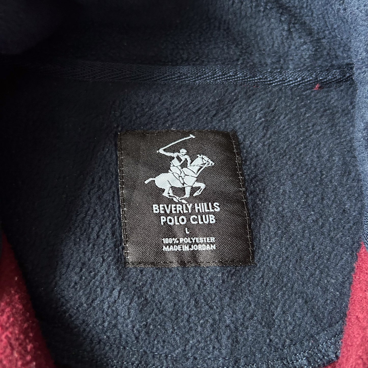 Beverly Hills Polo Club Burgundy Fleece Half-Zip Pullover