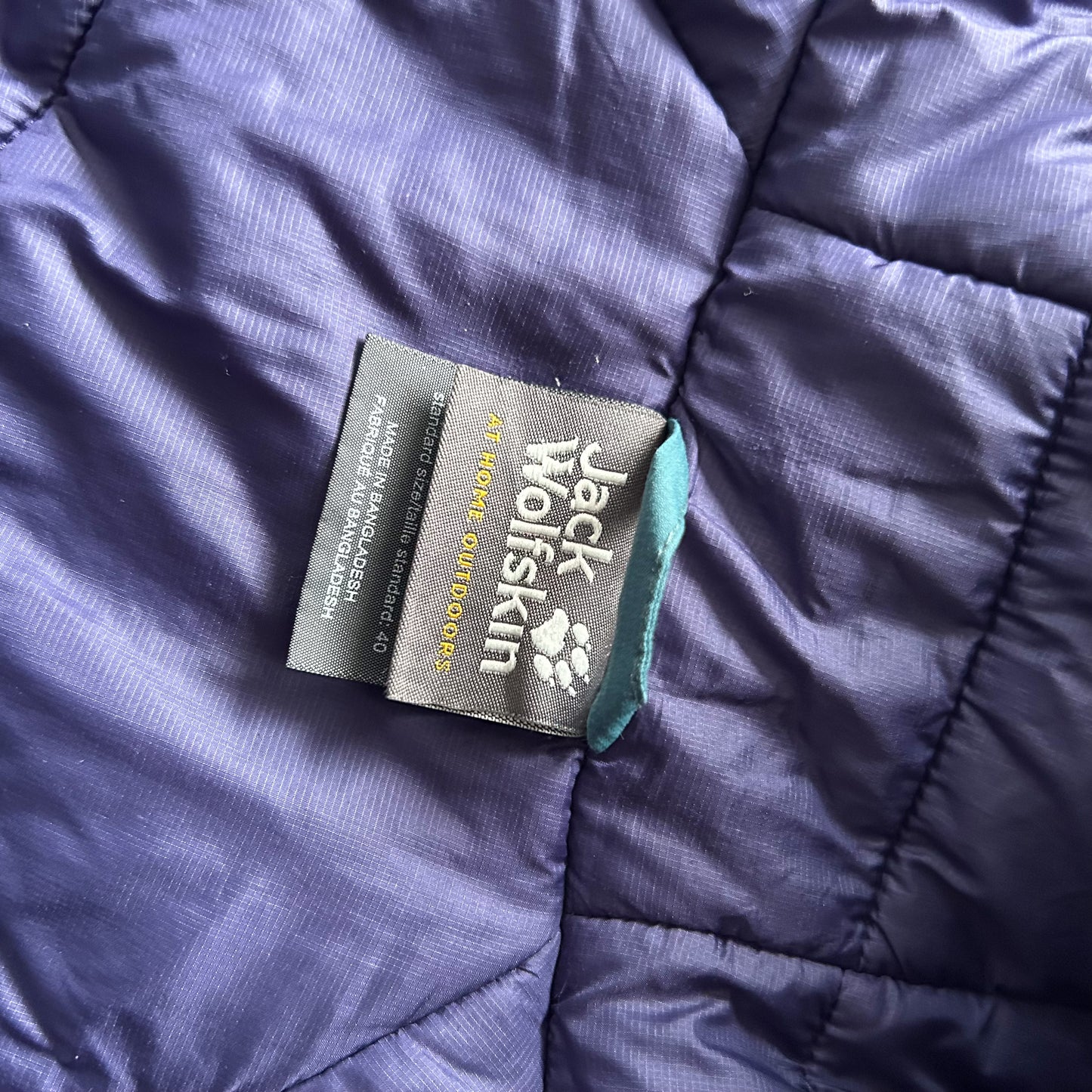 Jack Wolfskin Women's Teal Quilted Hooded Puffer Jacket