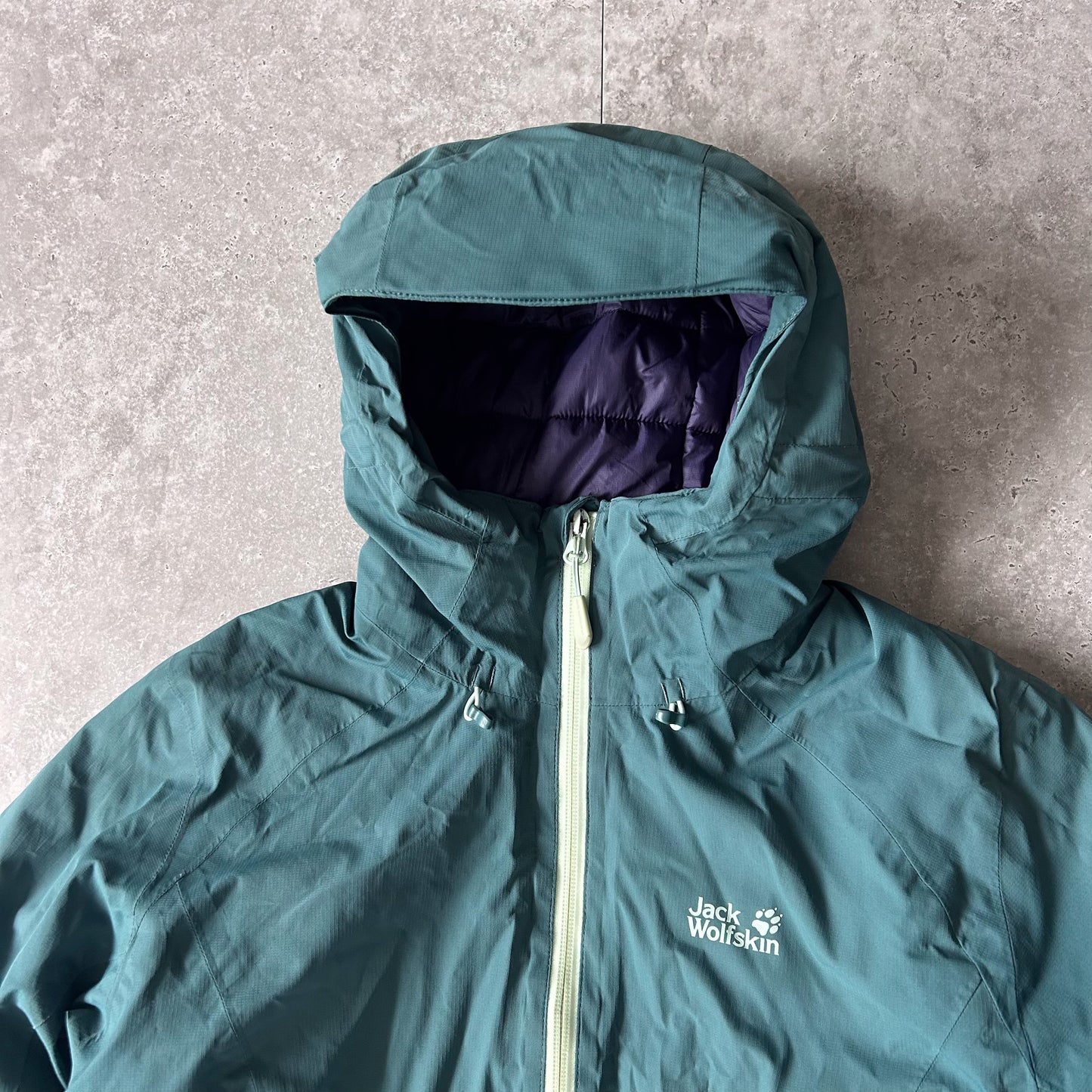 Jack Wolfskin Women's Teal Quilted Hooded Puffer Jacket