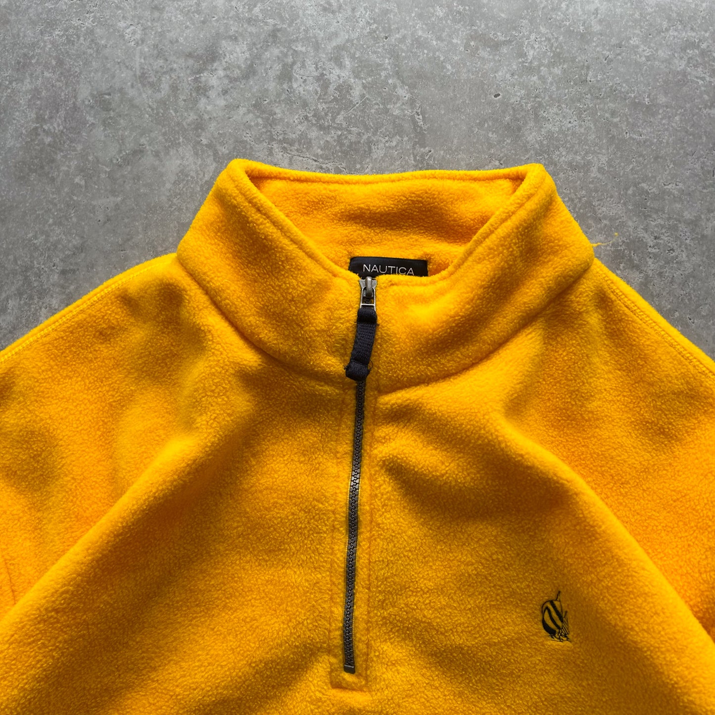 Nautica Yellow Fleece Quarter-Zip Pullover