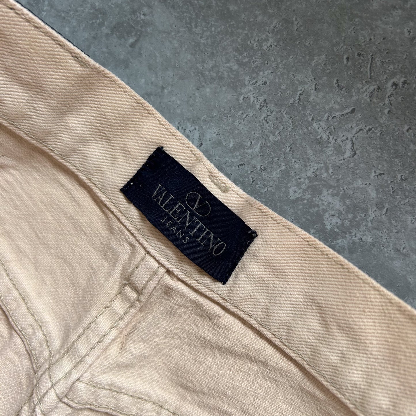 Valentino Jeans Beige Slim Fit Trousers