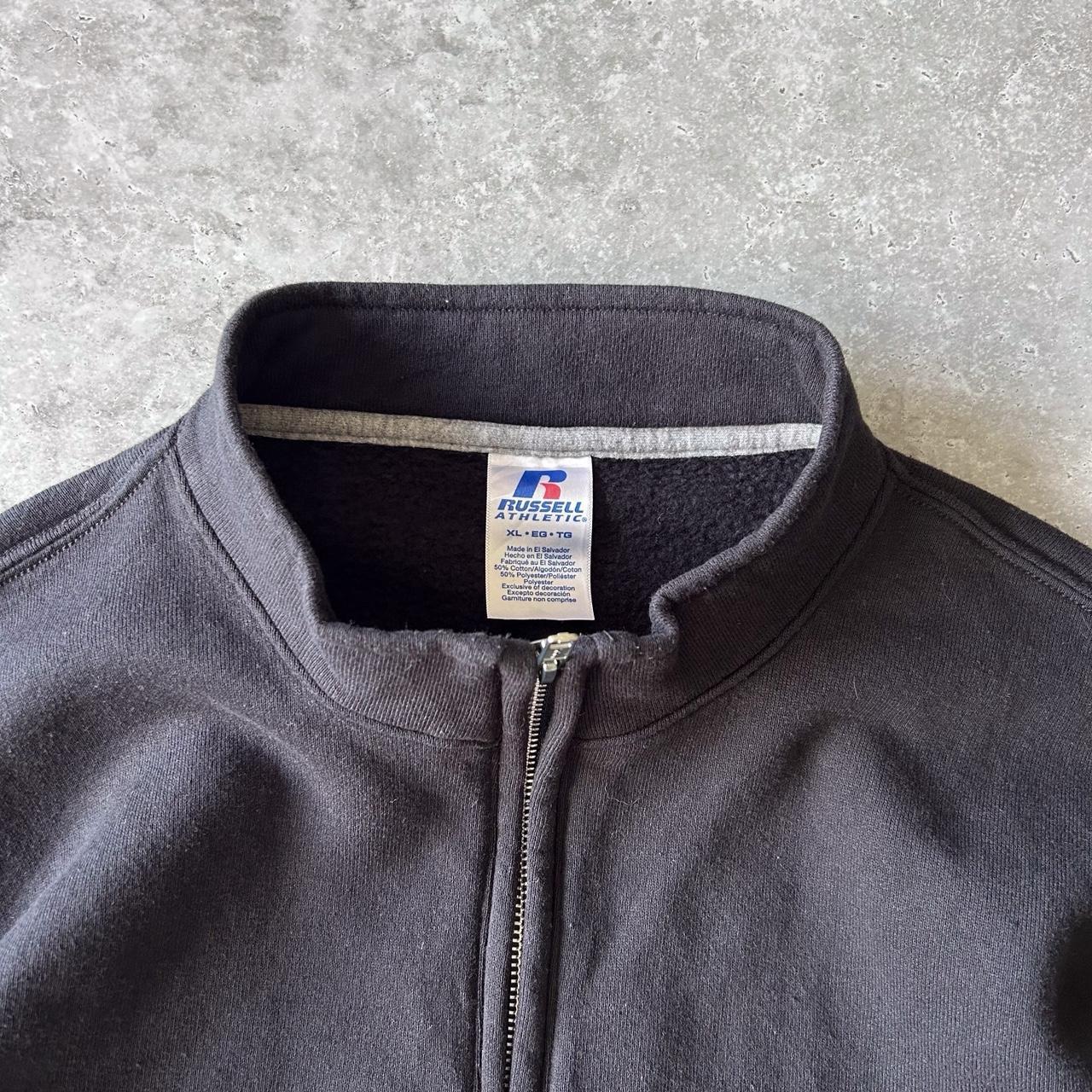 Russell Athletic Baggy 1/4 zip sweatshirt in black