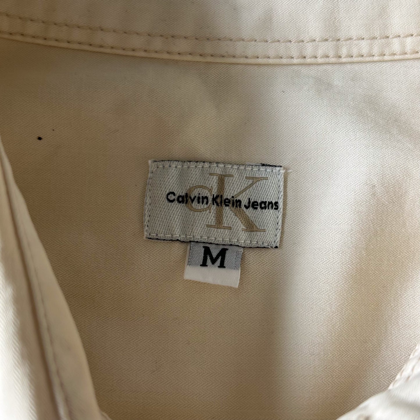 Calvin Klein Jeans Cream Button-Up Shirt