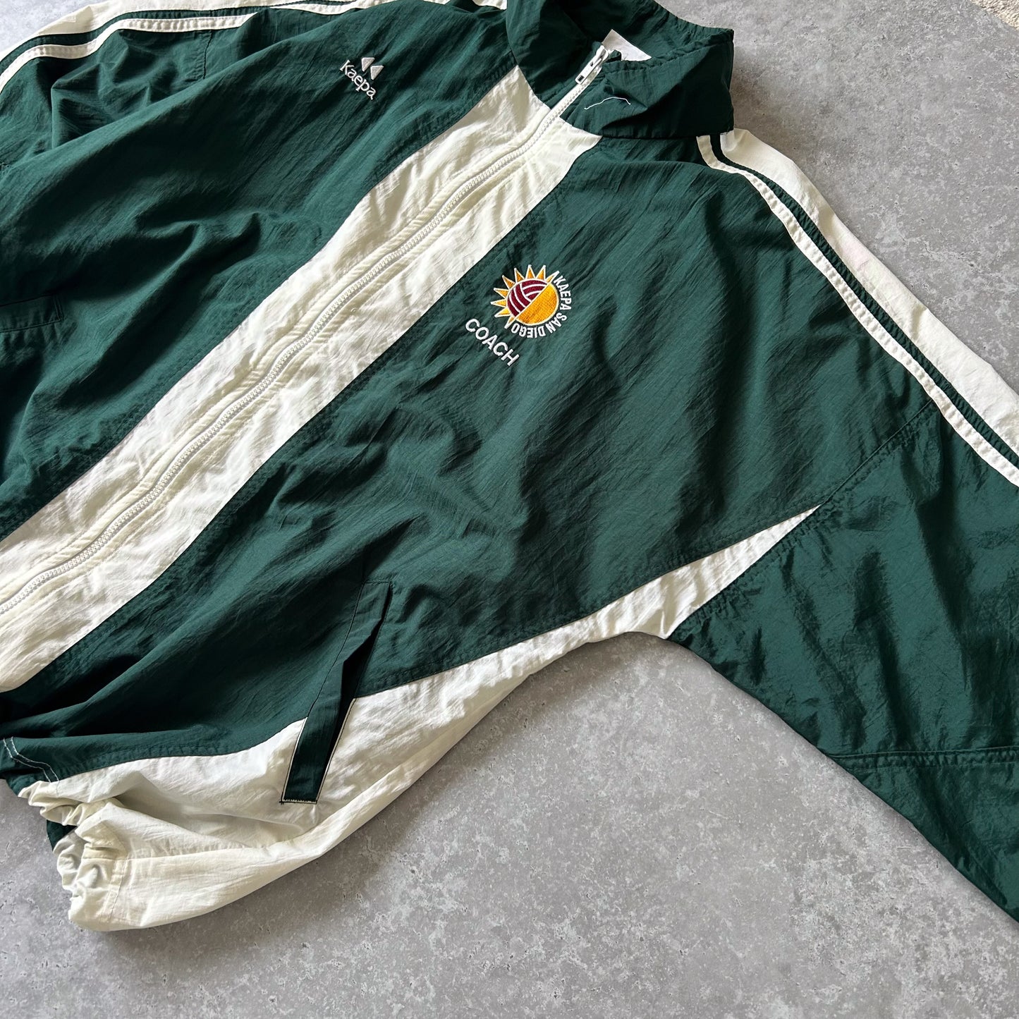 Vintage Kaepa Green & White Active Jacket
