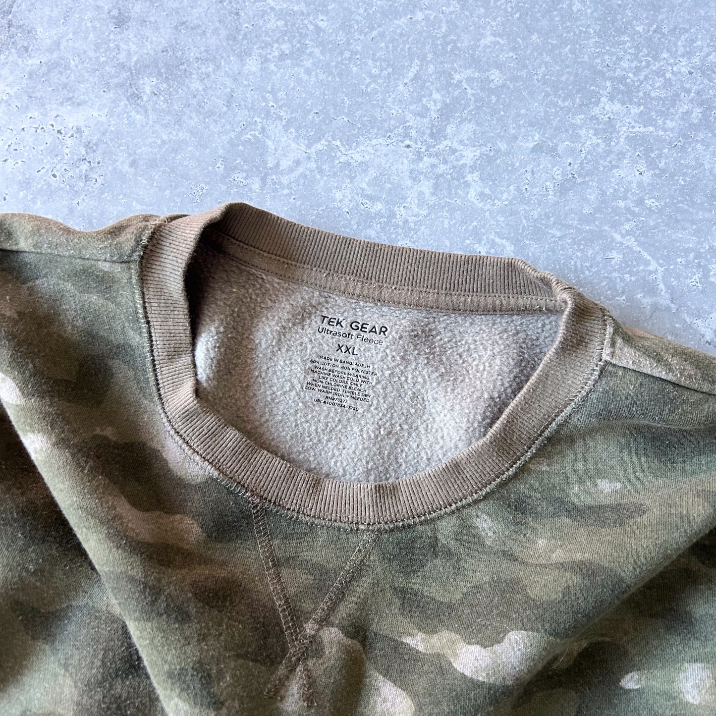 Men's Tek Gear Camouflage Fleece Sweatshirt