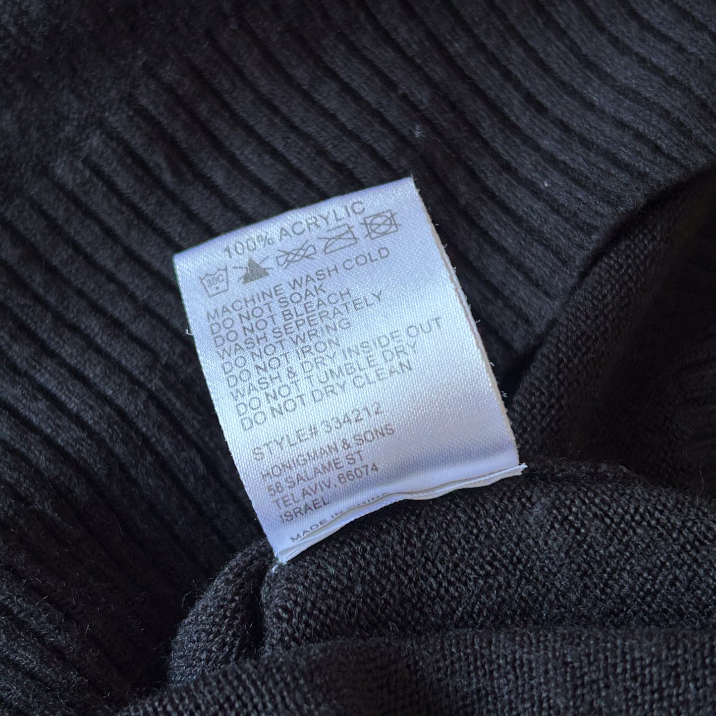 Black Graphic Crew Neck Sweater