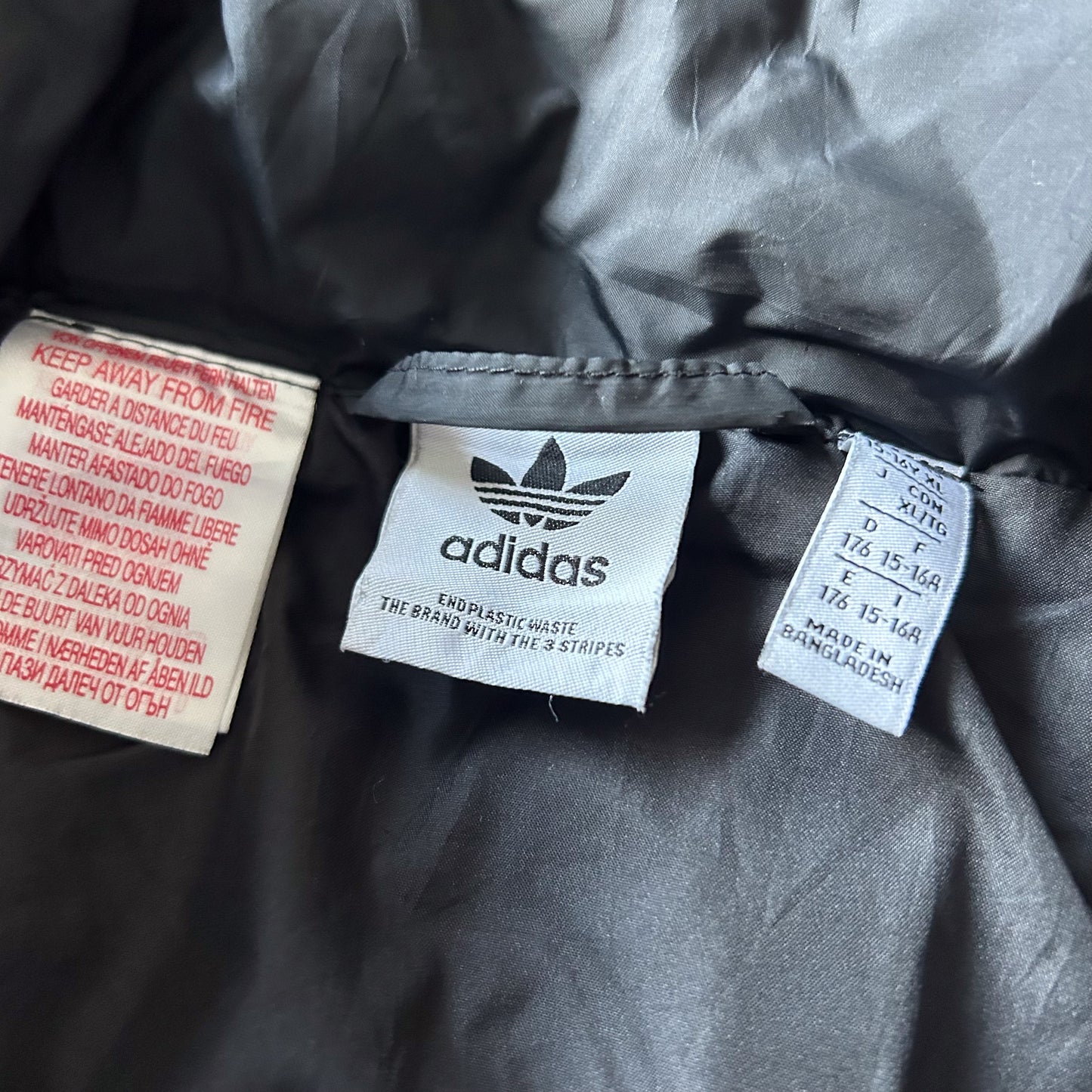 Adidas Black Padded Jacket with Hood