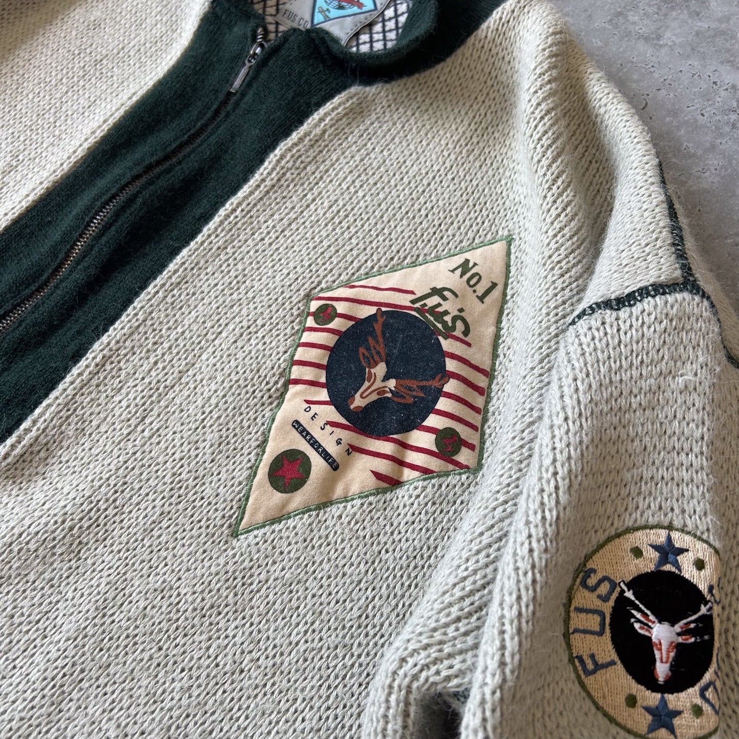 Vintage FUS Co. Zip Neck Sweater