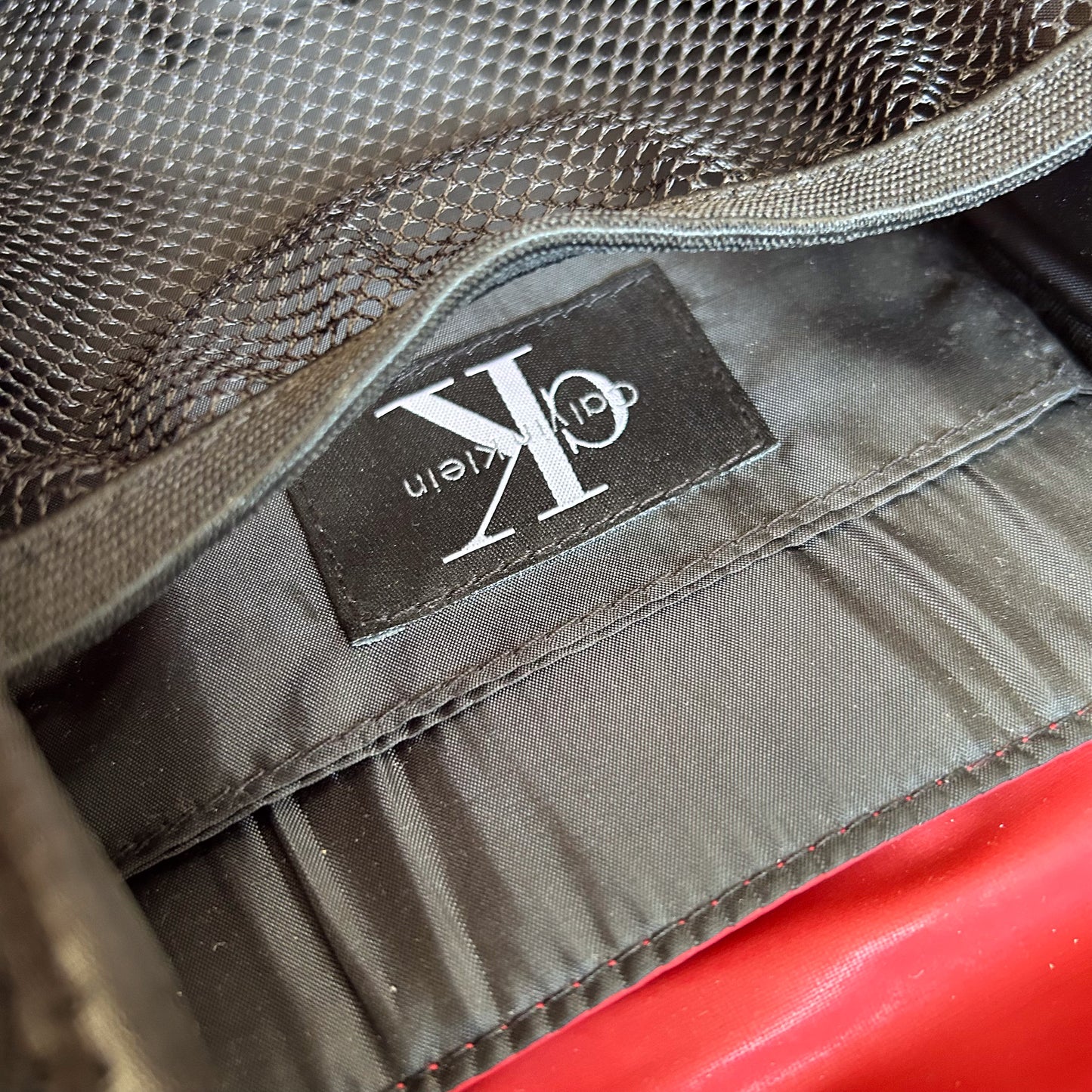 Vintage 90s Calvin Klein Red Messenger Bag