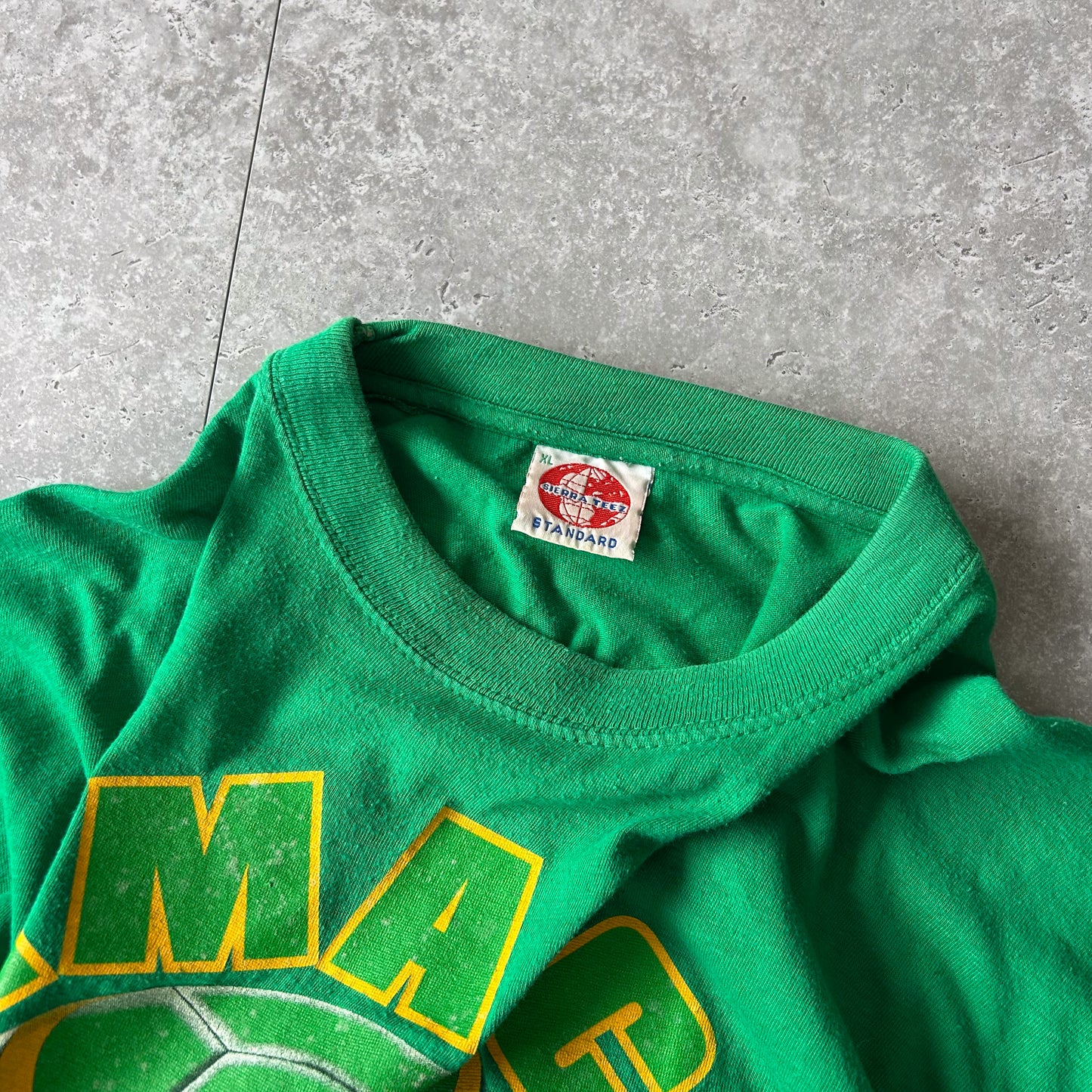 Vintage Jamaica World Cup 98 Graphic Tee - Green, XL