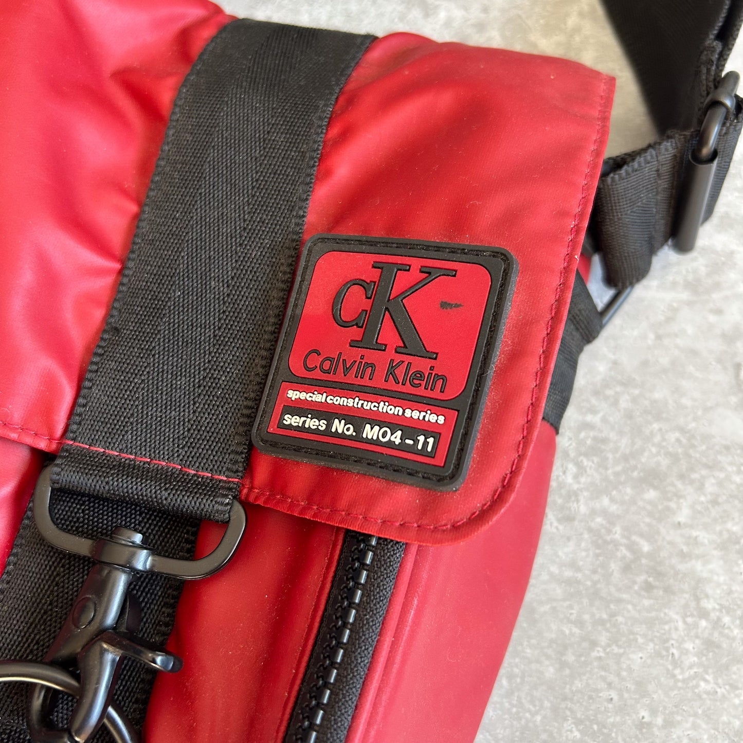 Vintage 90s Calvin Klein Red Messenger Bag