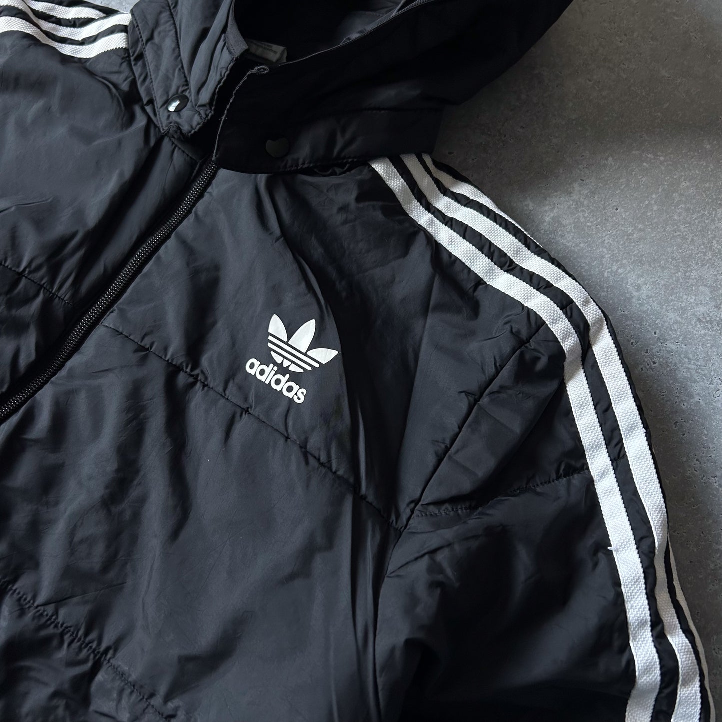 Adidas Black Padded Jacket with Hood