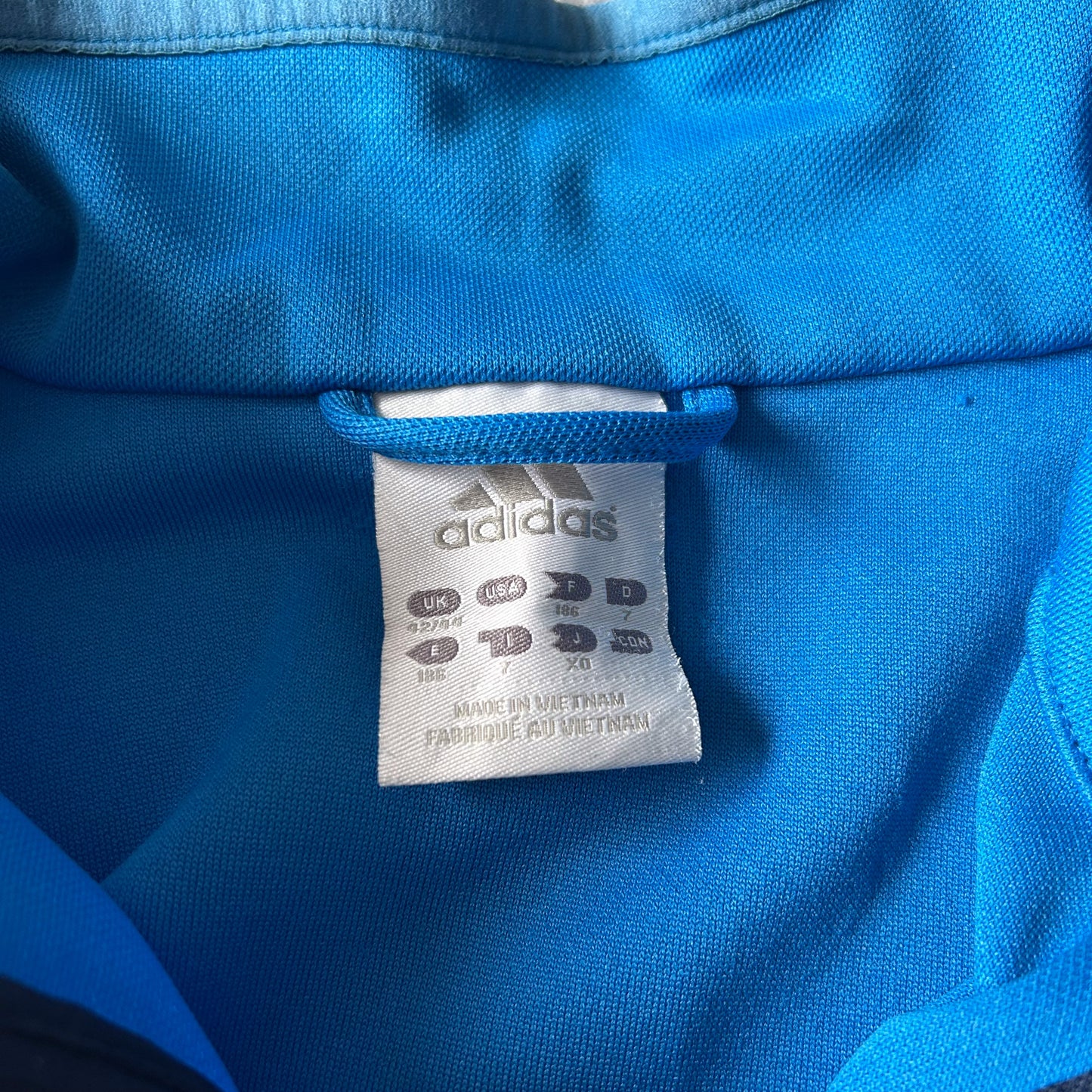 Adidas Blue and Navy Zip-Up Track Jacket