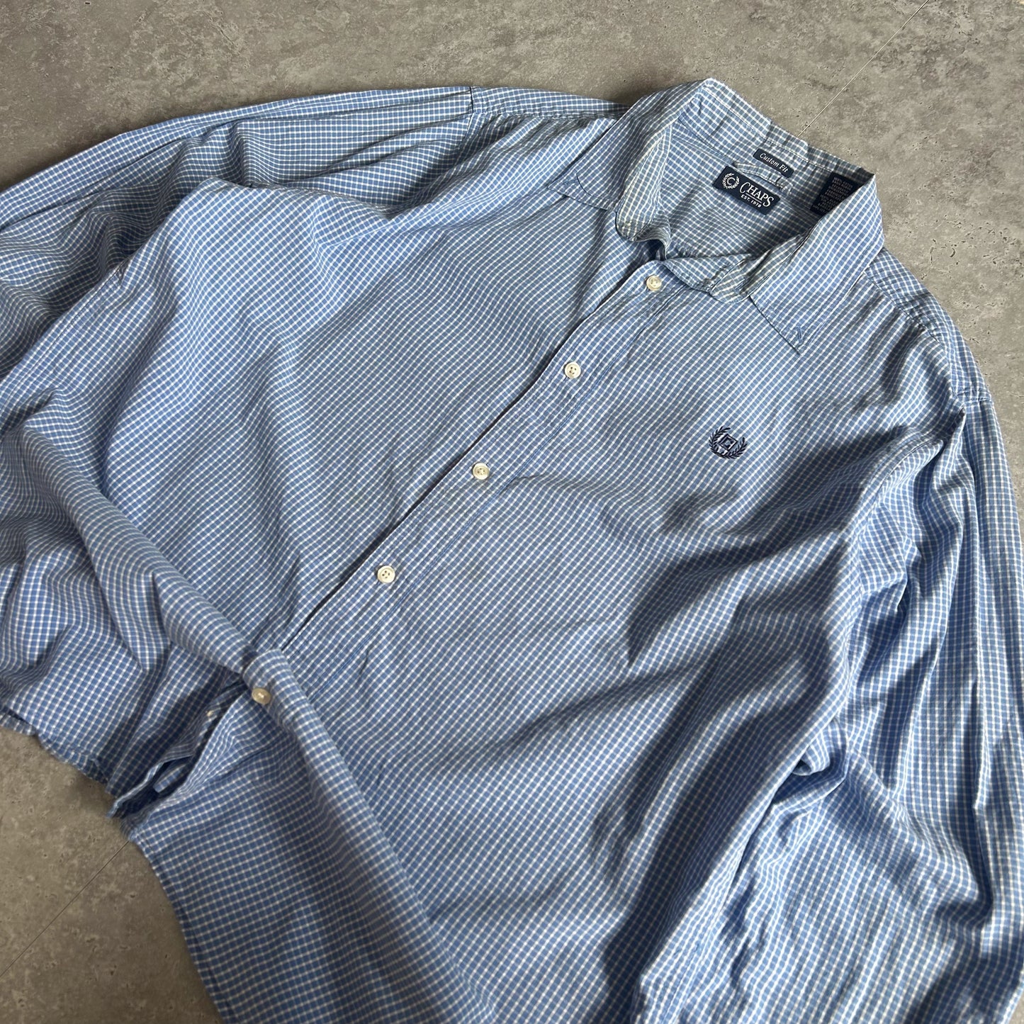 CHAPS Custom Fit Checked Shirt