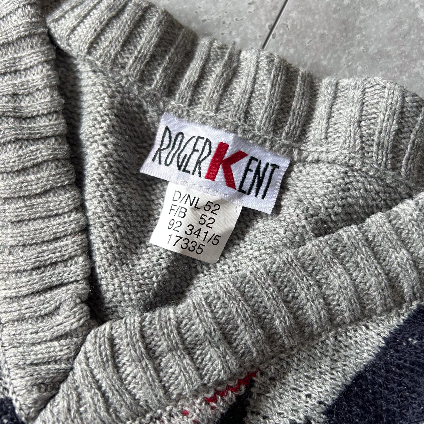 Retro Color Block V-Neck Sweater by Roger Kent