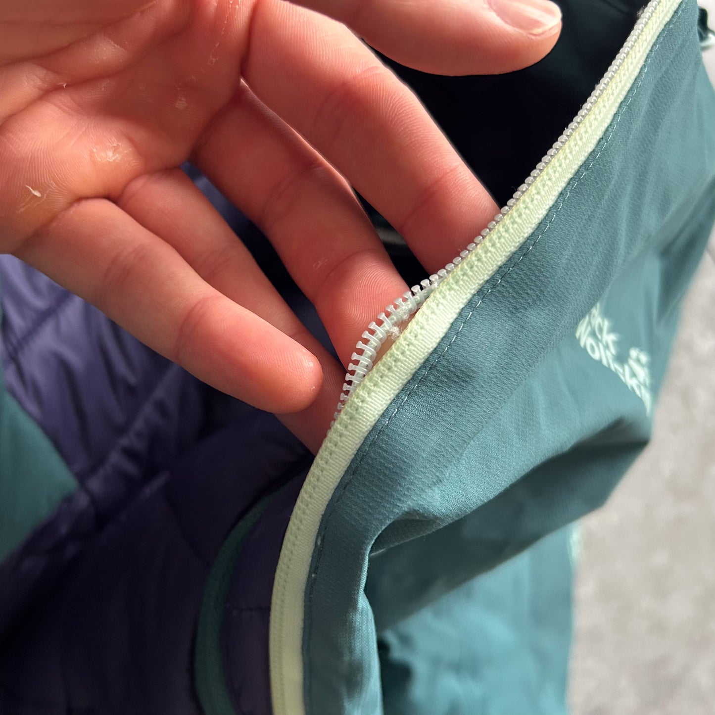 Jack Wolfskin Women's Teal Quilted Hooded Puffer Jacket
