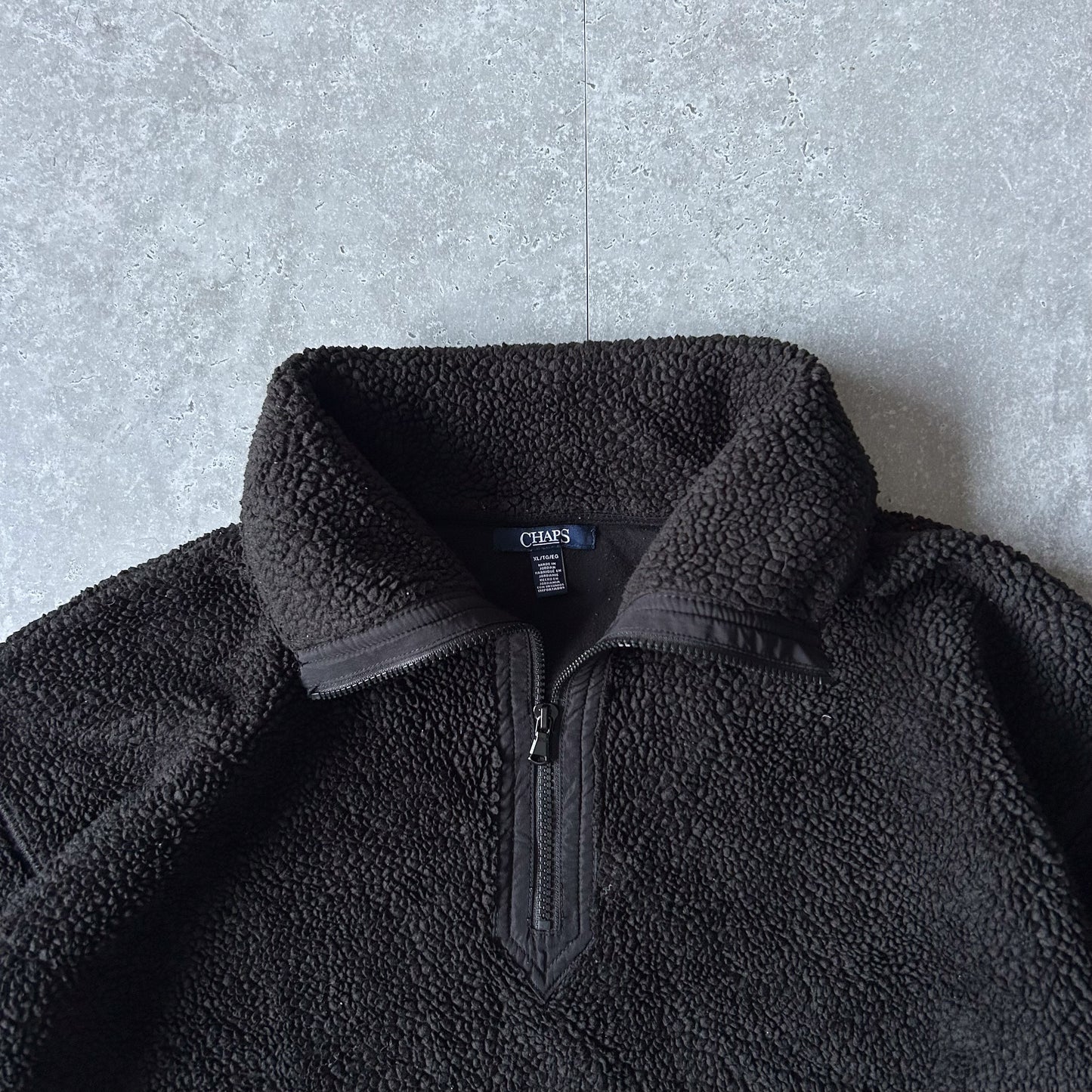 Chaps Black Fleece Pullover Jacket