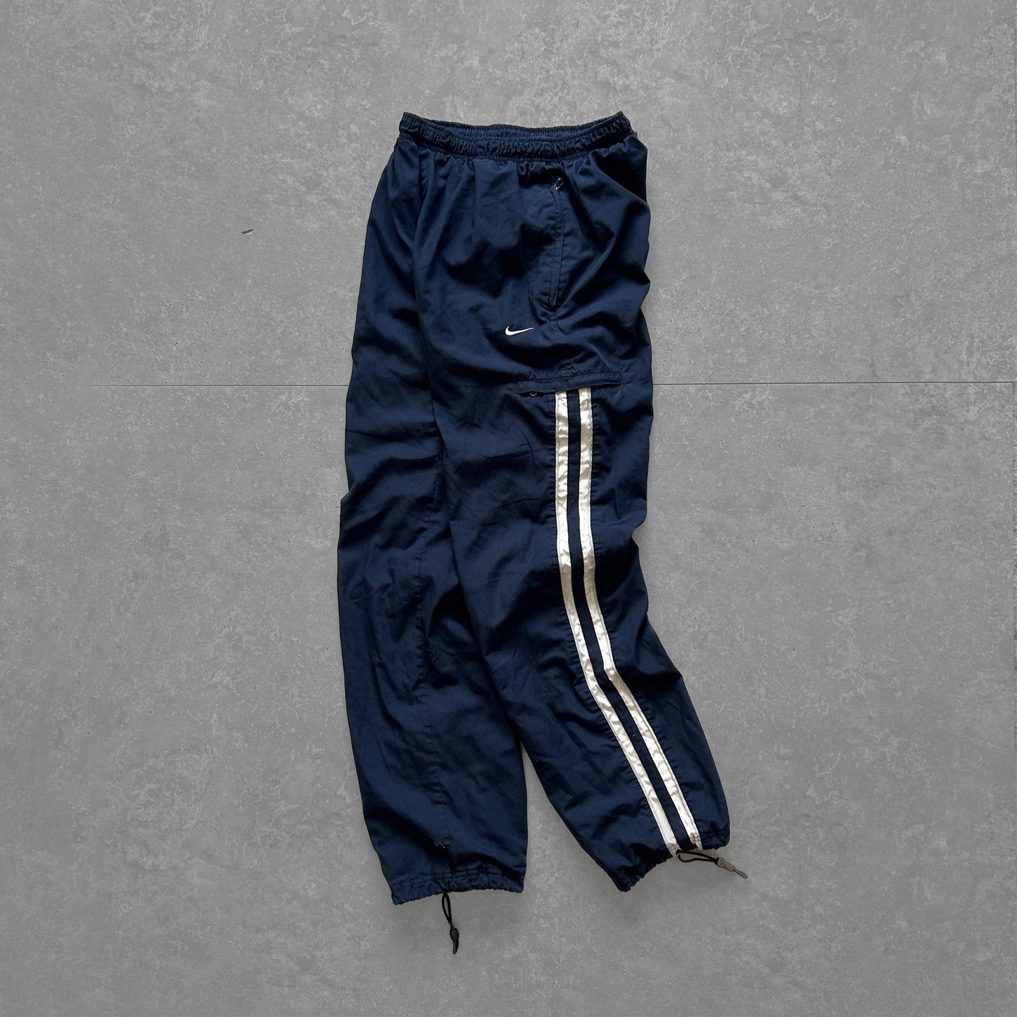 Nike Navy Track Pants with Striped Detail