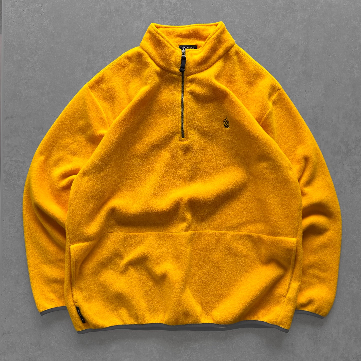 Nautica Yellow Fleece Quarter-Zip Pullover