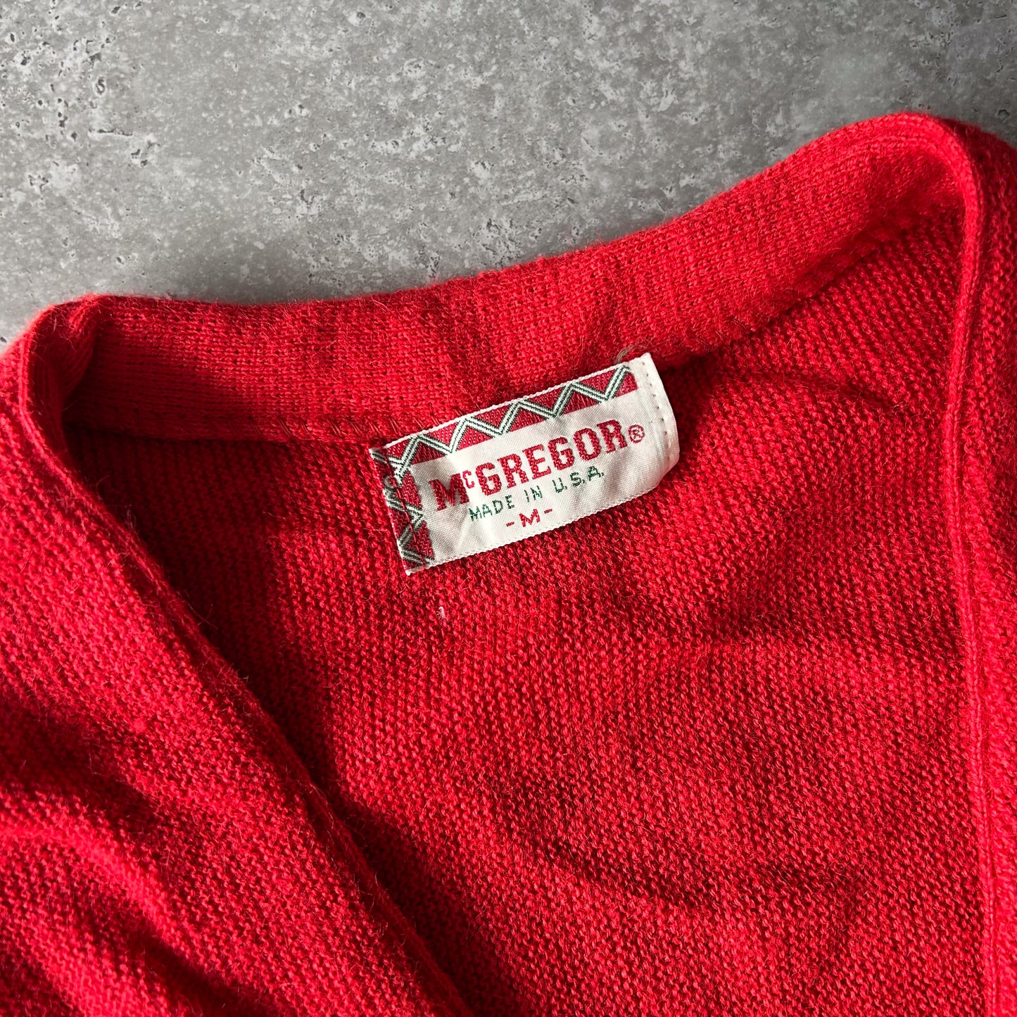 Vintage McGregor Red Cardigan Sweater