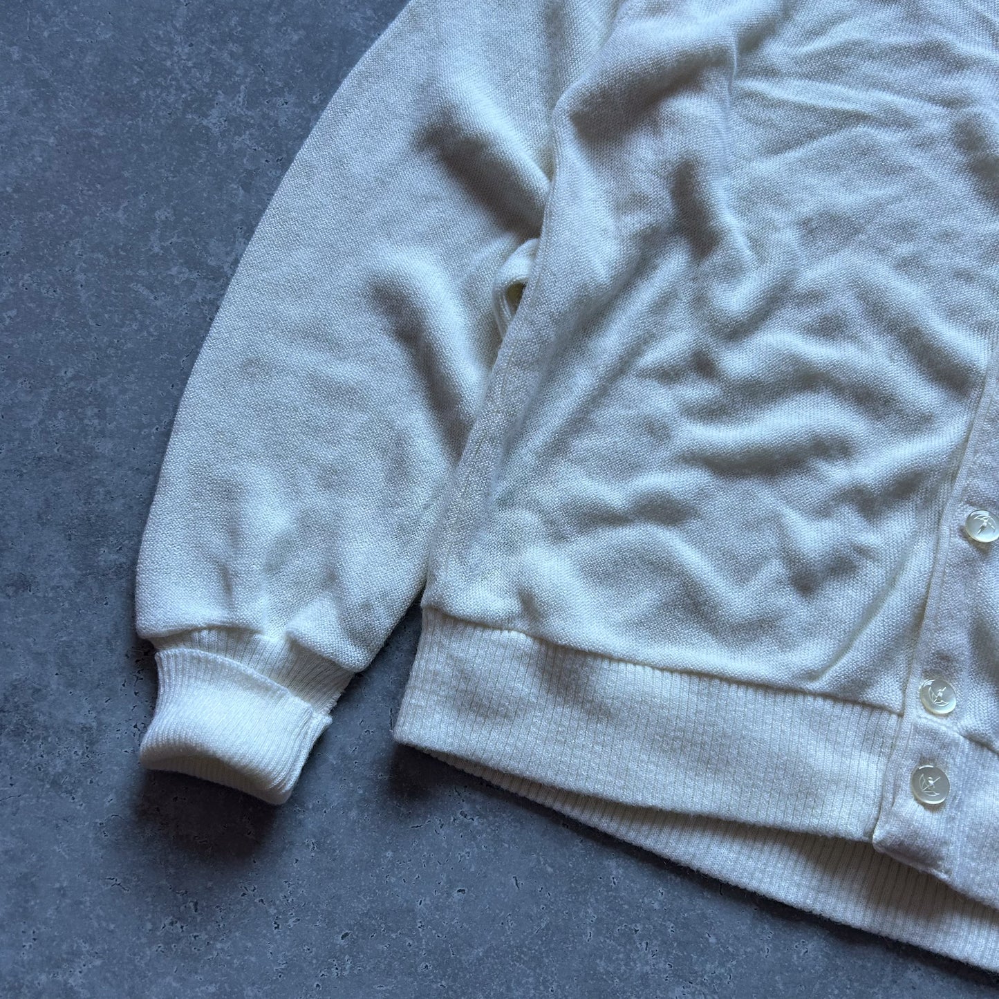 1980s | Vintage Cream Cardigan by Cyndi McCarthy