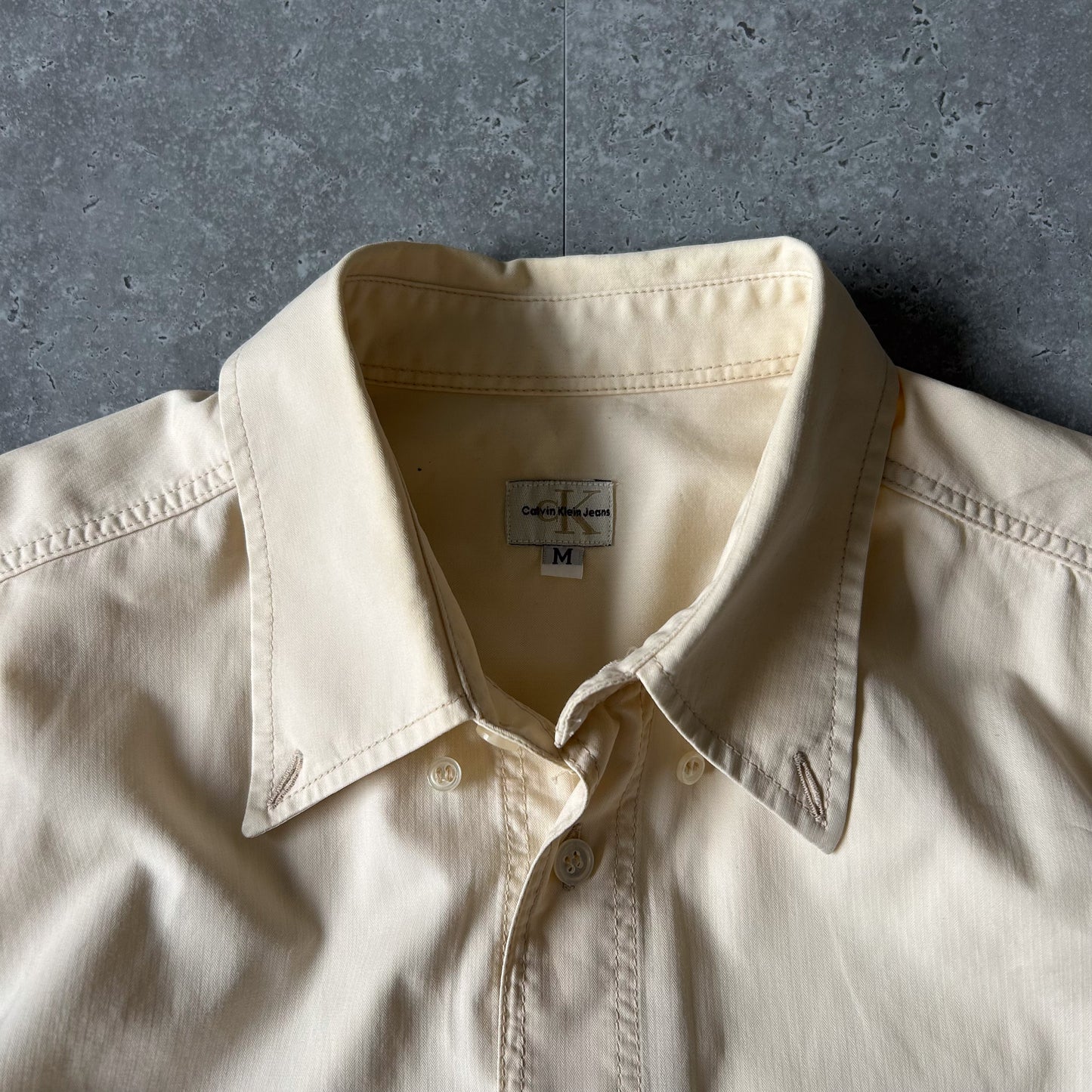 Calvin Klein Jeans Cream Button-Up Shirt