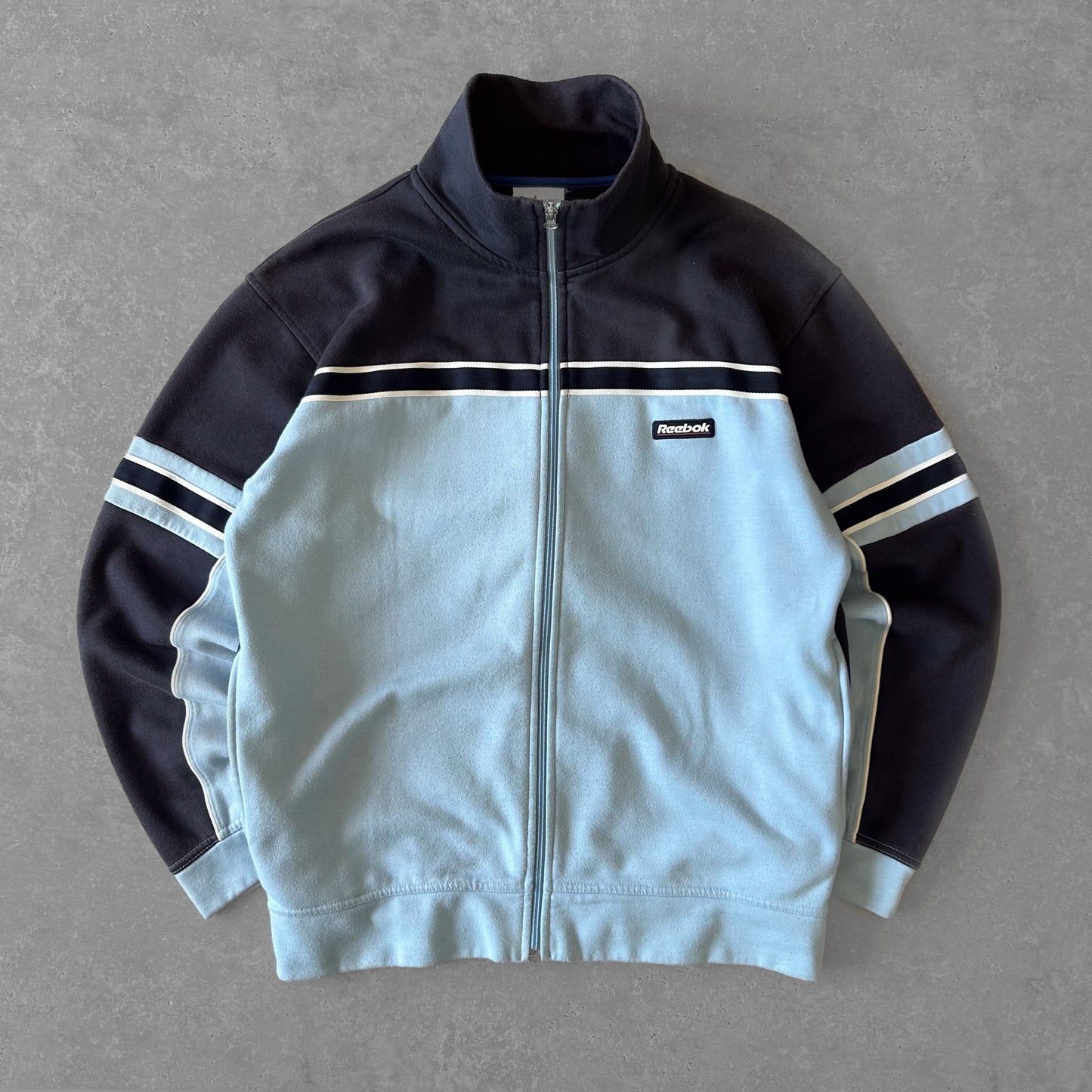 Vintage Reebok Blue and Navy Activewear Jacket