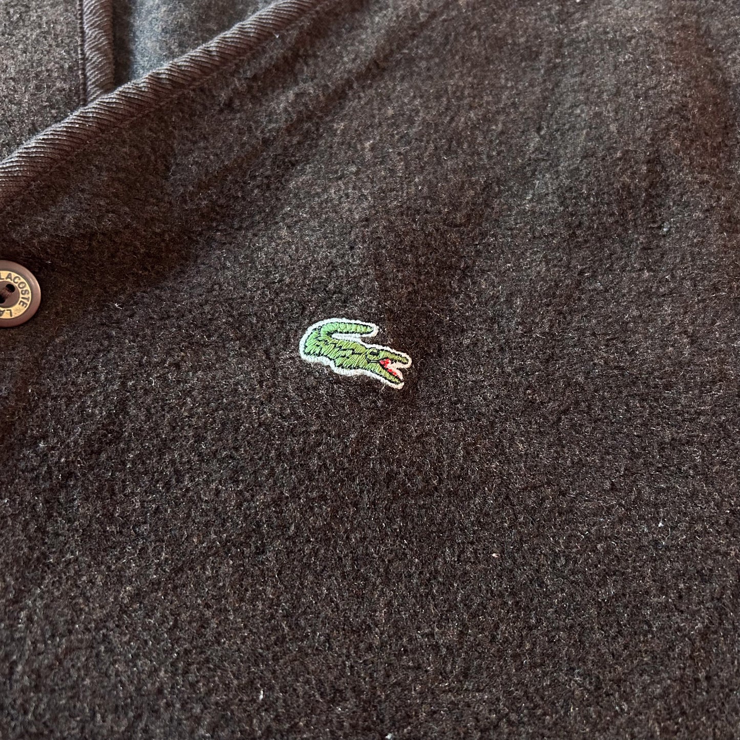 Vintage Lacoste Sport Brown Fleece Vest