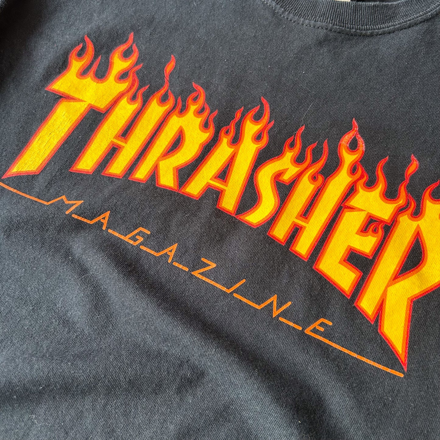 Thrasher Flame Logo T-Shirt – Black Graphic Tee
