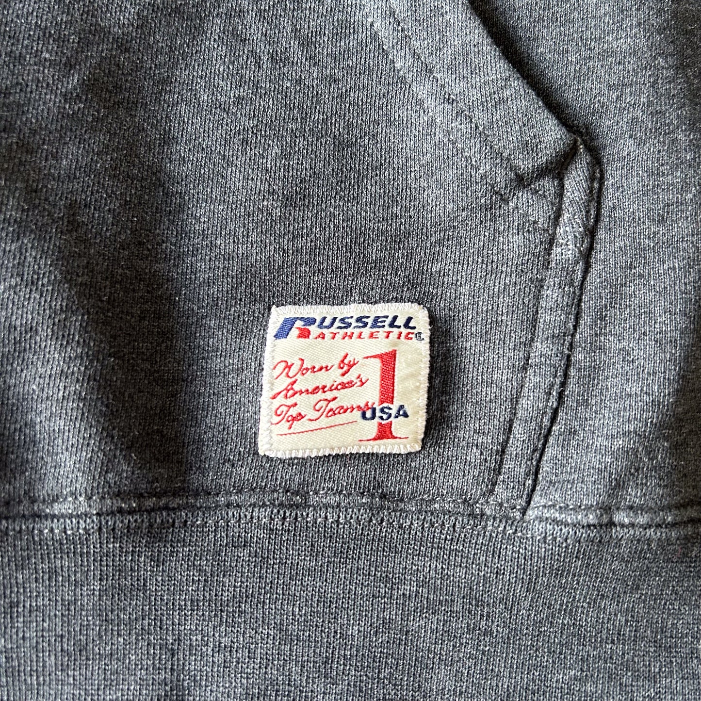 Russell Athletic Hoodie with Red Accents